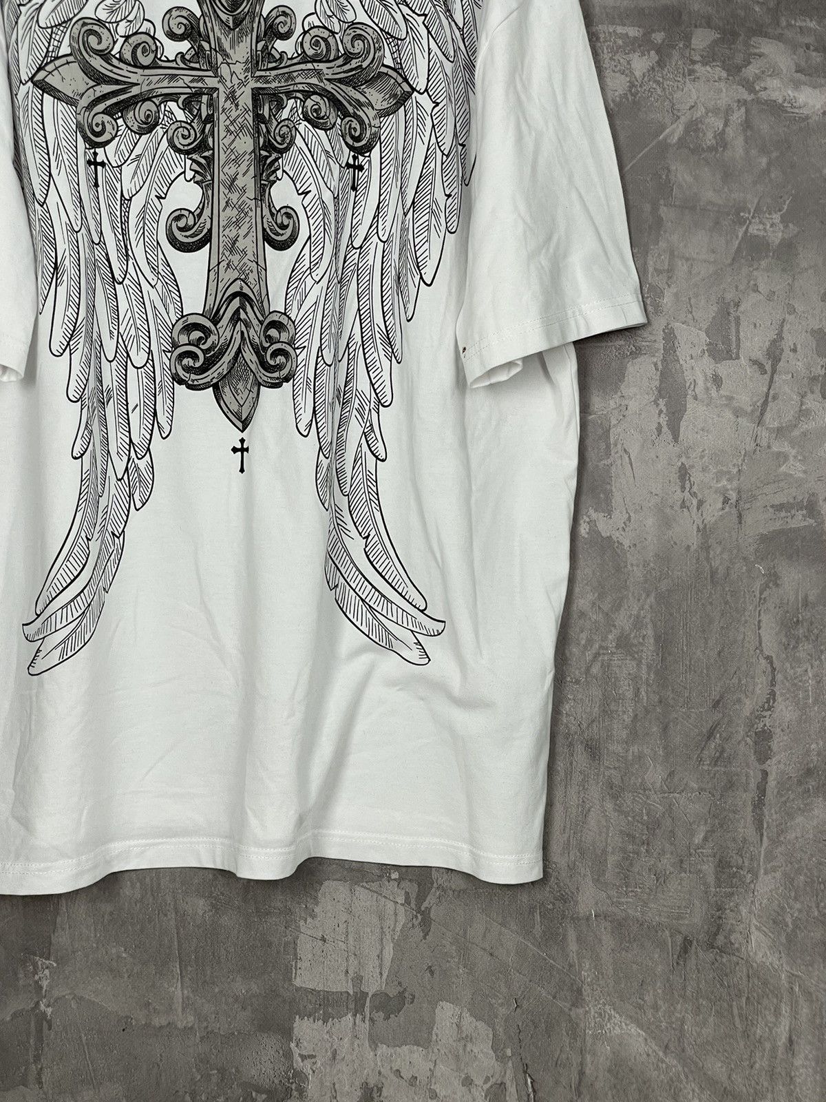 Affliction × Vintage Y2K Tapout Cross Logo Affliction Style Hype T Shirt Tee Size US XXL / EU 58 / 5 - 6 Thumbnail