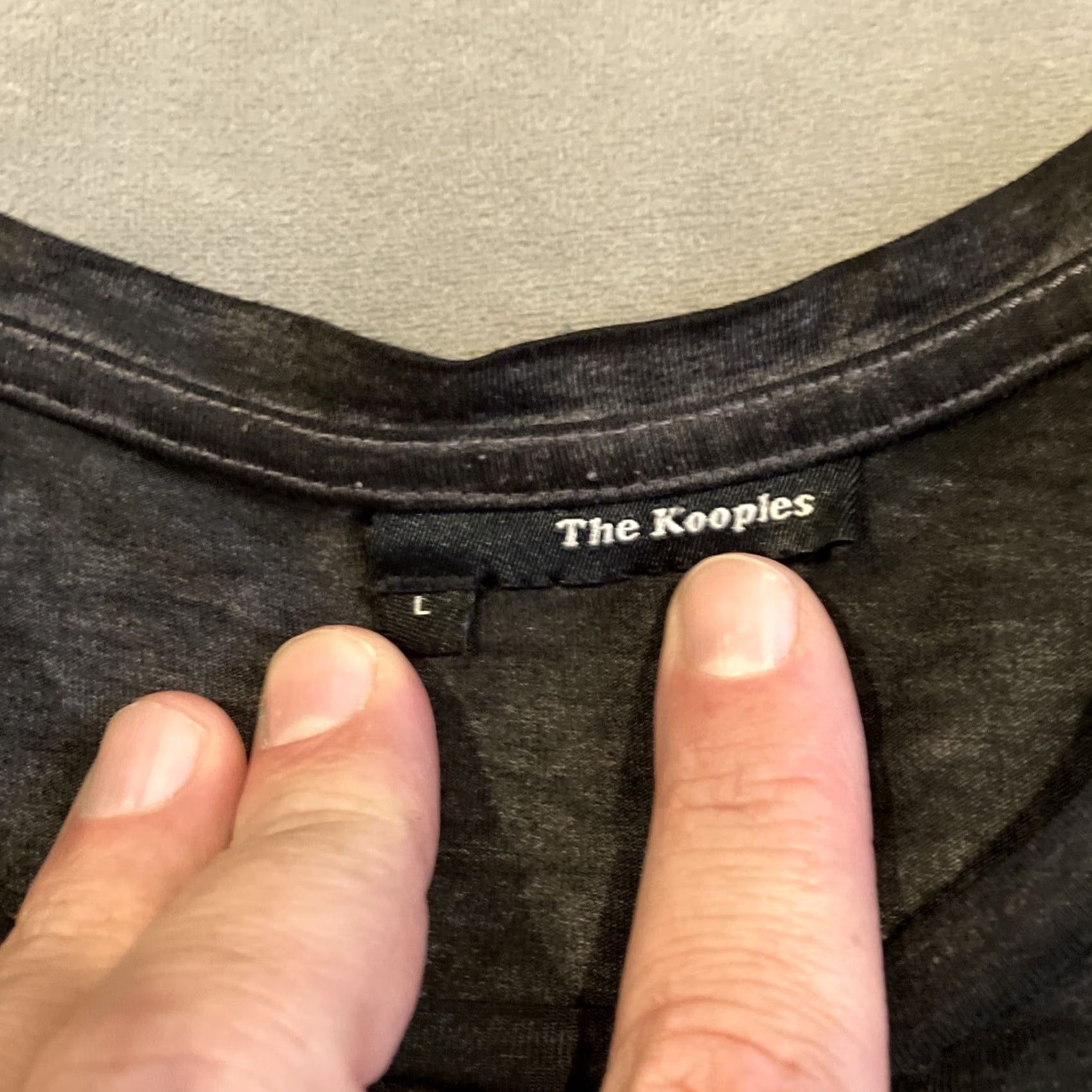 The Kooples The Kooples - Triple Skulls Collection - T-Shirt - Dark Heather Gray/Black - Large - Skull Art - Men - Regular Fit Size US L / EU 52-54 / 3 - 3 Thumbnail