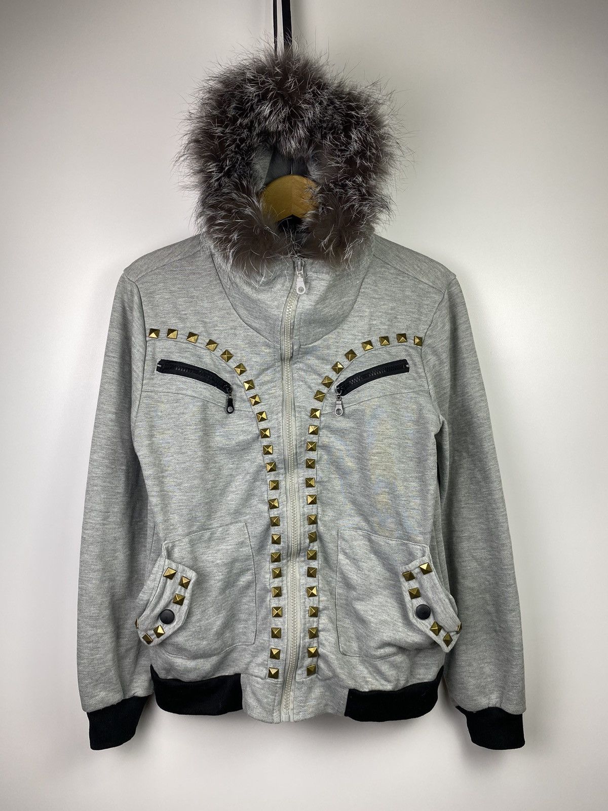 Japanese Brand studded fur hoodie buzz double layer ifsixwasnine style Size US M / EU 48-50 / 2 - 2 Thumbnail