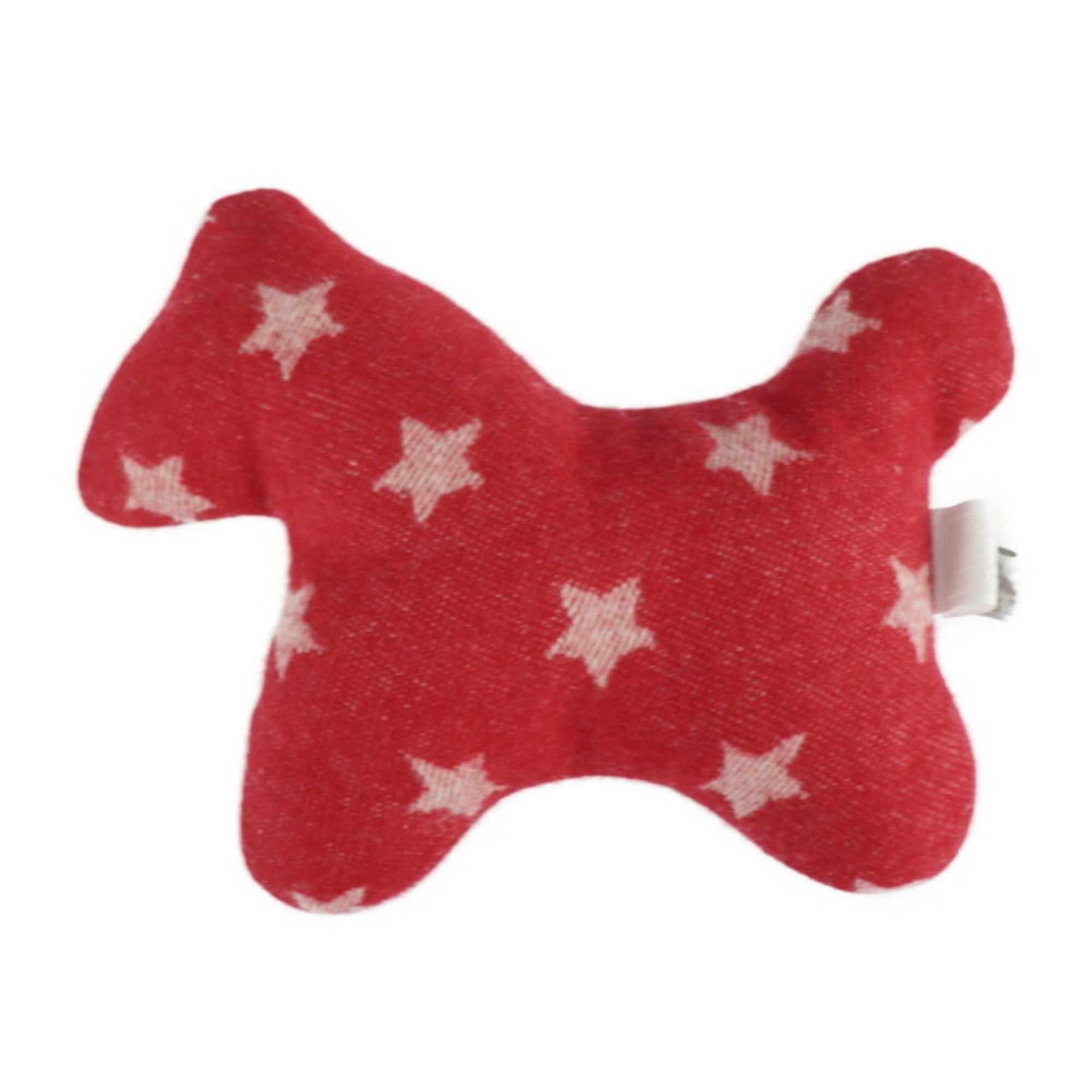 image of Hermes Elplush Horse Cheval Plush Toy 102694M Cashmere 100% Rouge Star Pattern Baby Stuffed in Blac