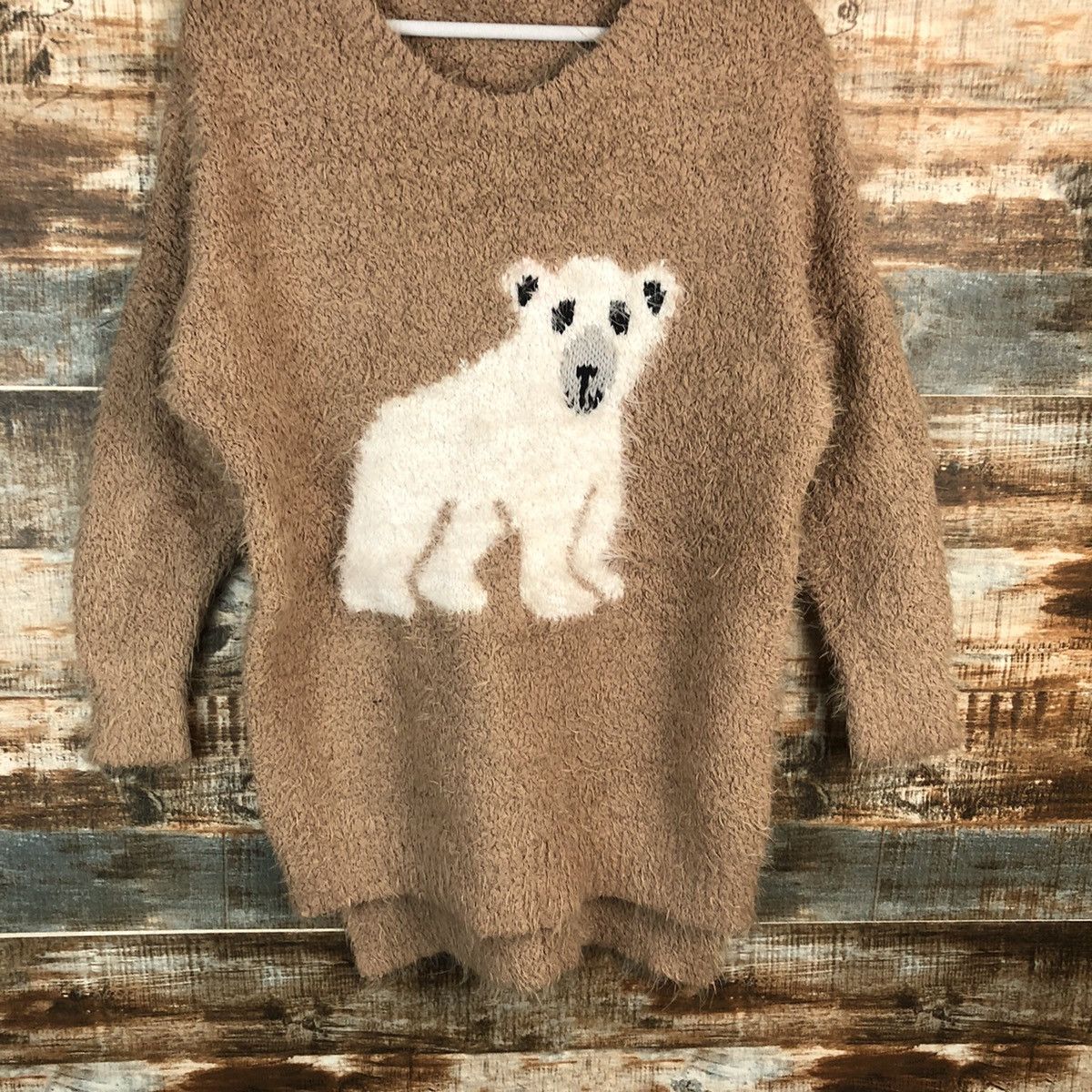 Homespun Knitwear × Japanese Brand Japanese Brand bear Brown Knitwear #A1766 Size L / US 10 / IT 46 - 3 Thumbnail