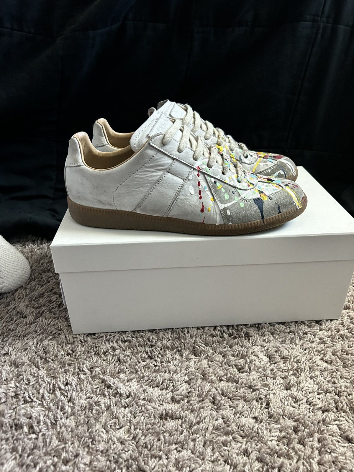 Maison Margiela Maison Margiela Gats White Paint Splatter