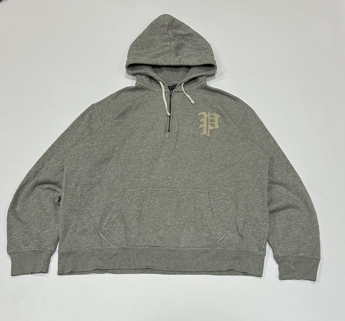 Polo Ralph Lauren Polo Ralph Lauren P Logo 1/4 Zip Hoodie Gray Men’s XL Size US XL / EU 56 / 4 - 1 Thumbnail