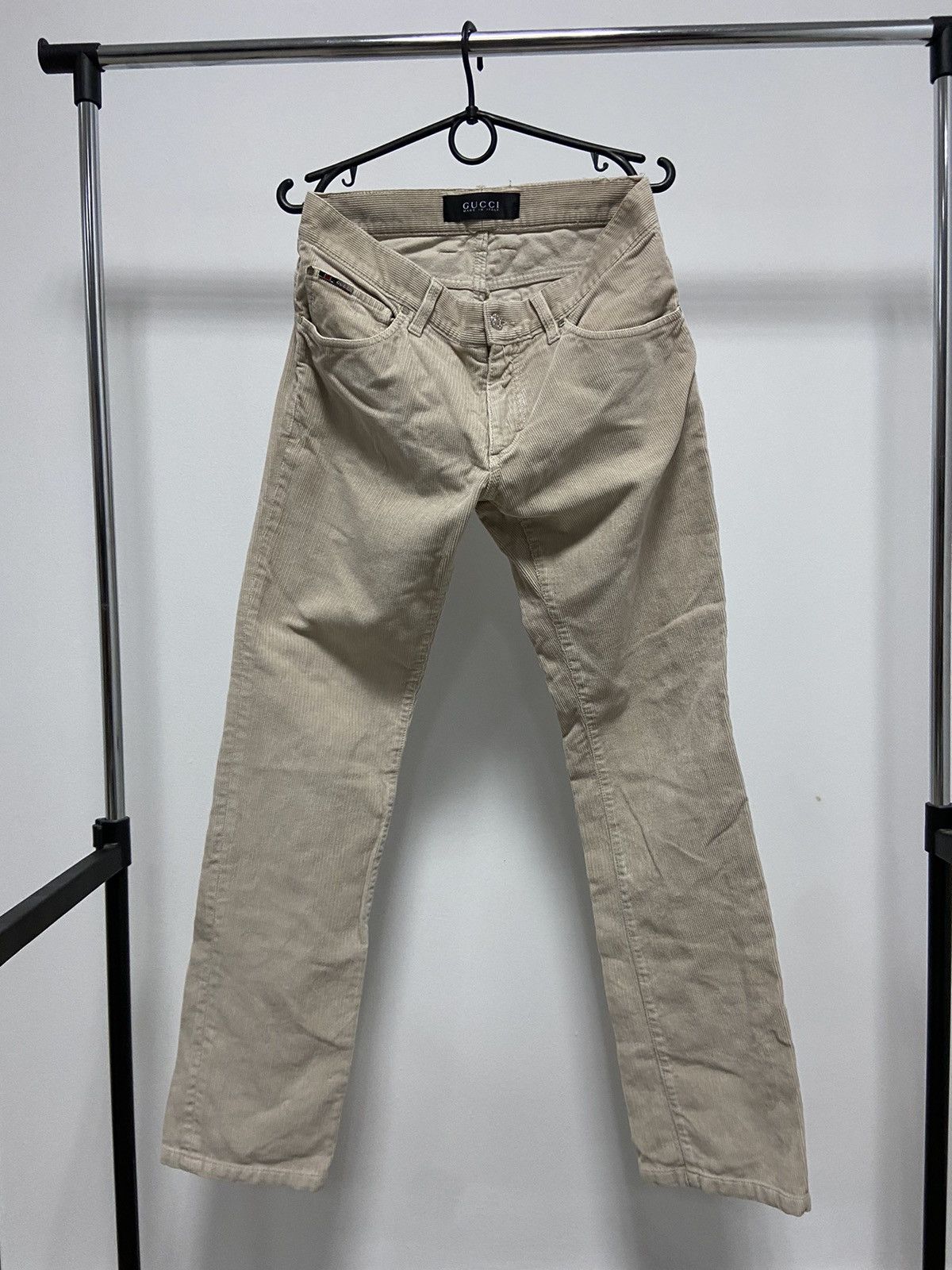 Gucci × Vintage Gucci Corduroy Pants Italy Vintage Casuals small Logo Size US 32 / EU 48 - 1 Thumbnail