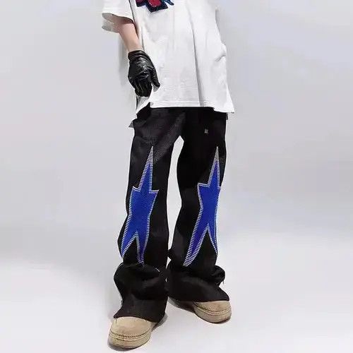 VIBE STAR Embroidery Stacked Denim Jeans Size US 32 / EU 48 - 2 Thumbnail