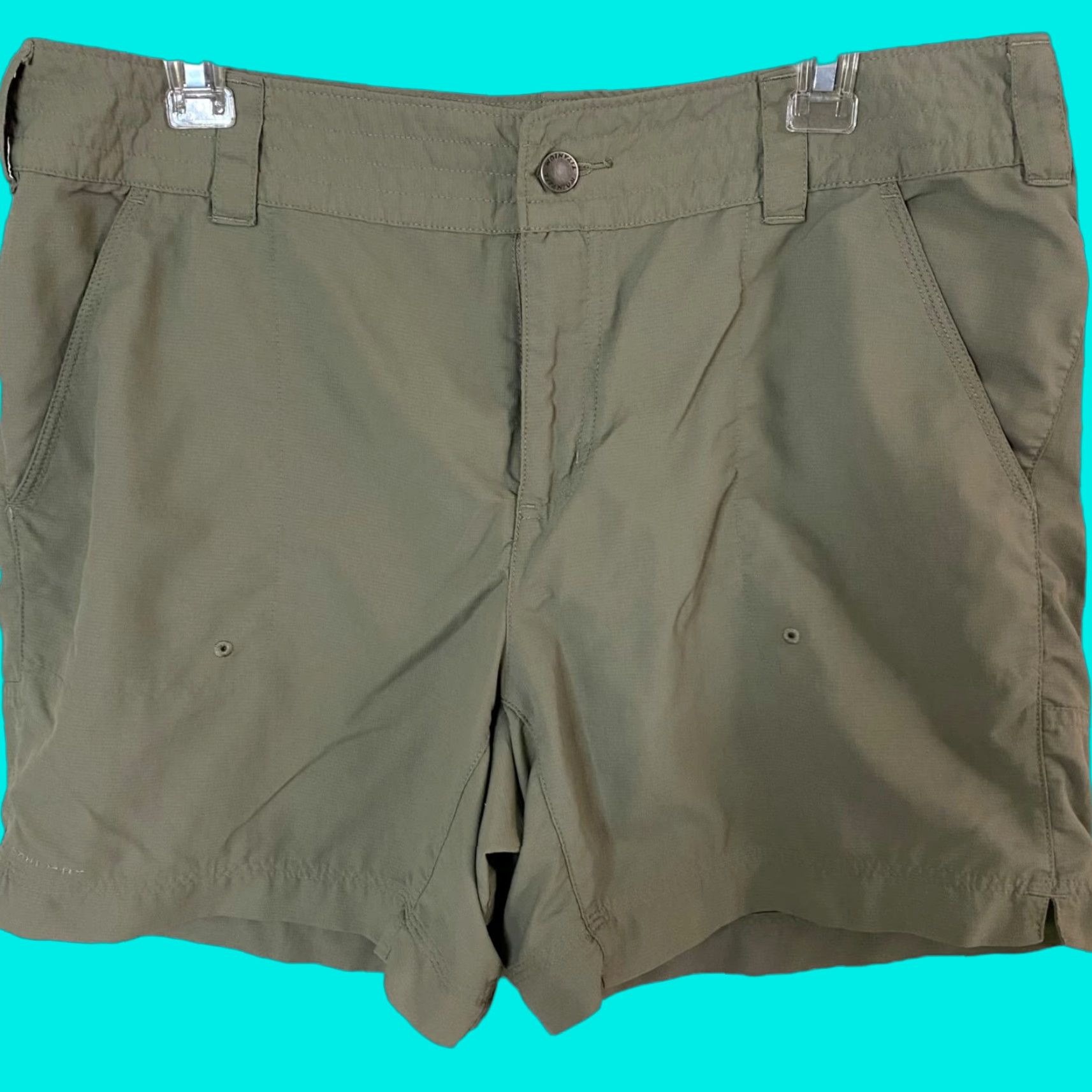 Vintage Columbia Silver Ridge Utility Shorts Womens 14 Green Hiking Outdoor Utility Pants Size 36" / US 14 / IT 50 - 1 Thumbnail