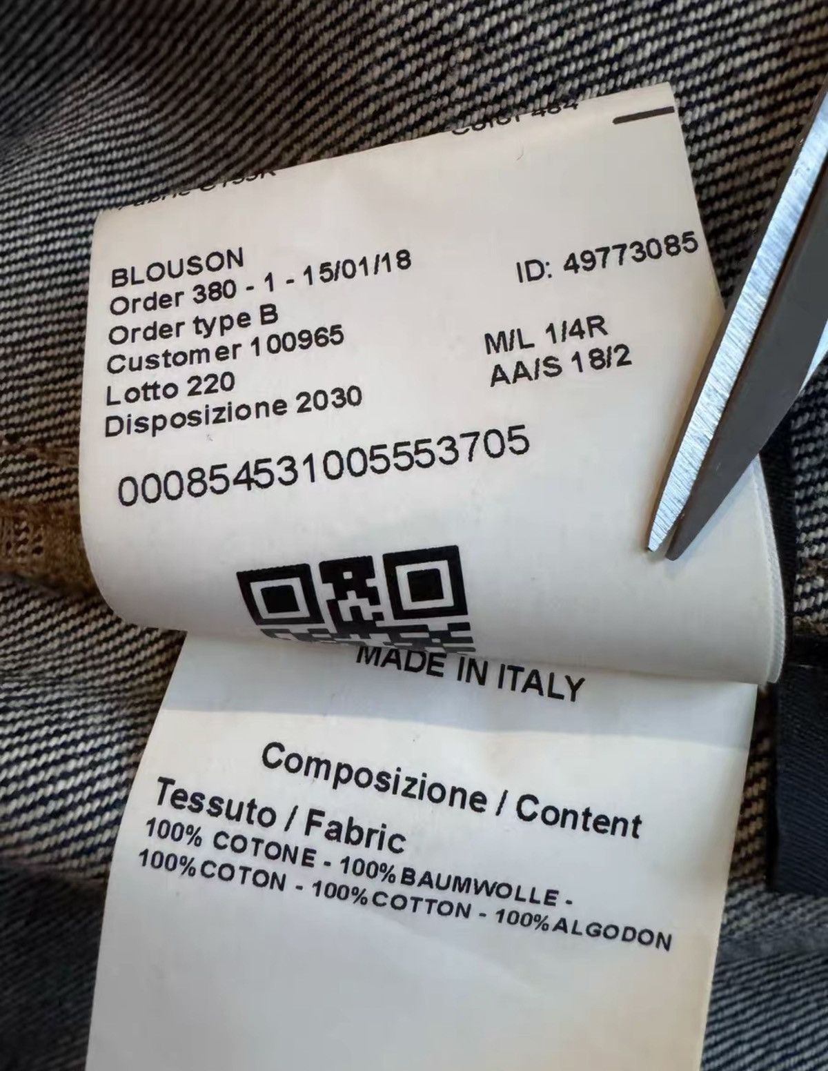 Calvin Klein CALVIN KLEIN 205W39NYC 2018 Runway Printed Denim Jacket Size US L / EU 52-54 / 3 - 9 Thumbnail