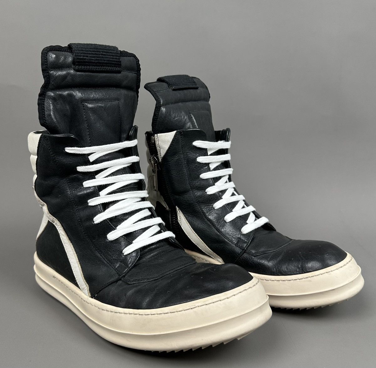 Rick Owens Rick Owens - Geo Basket High Tongue Side Zipped Size US 8 / EU 41 - 1 Thumbnail