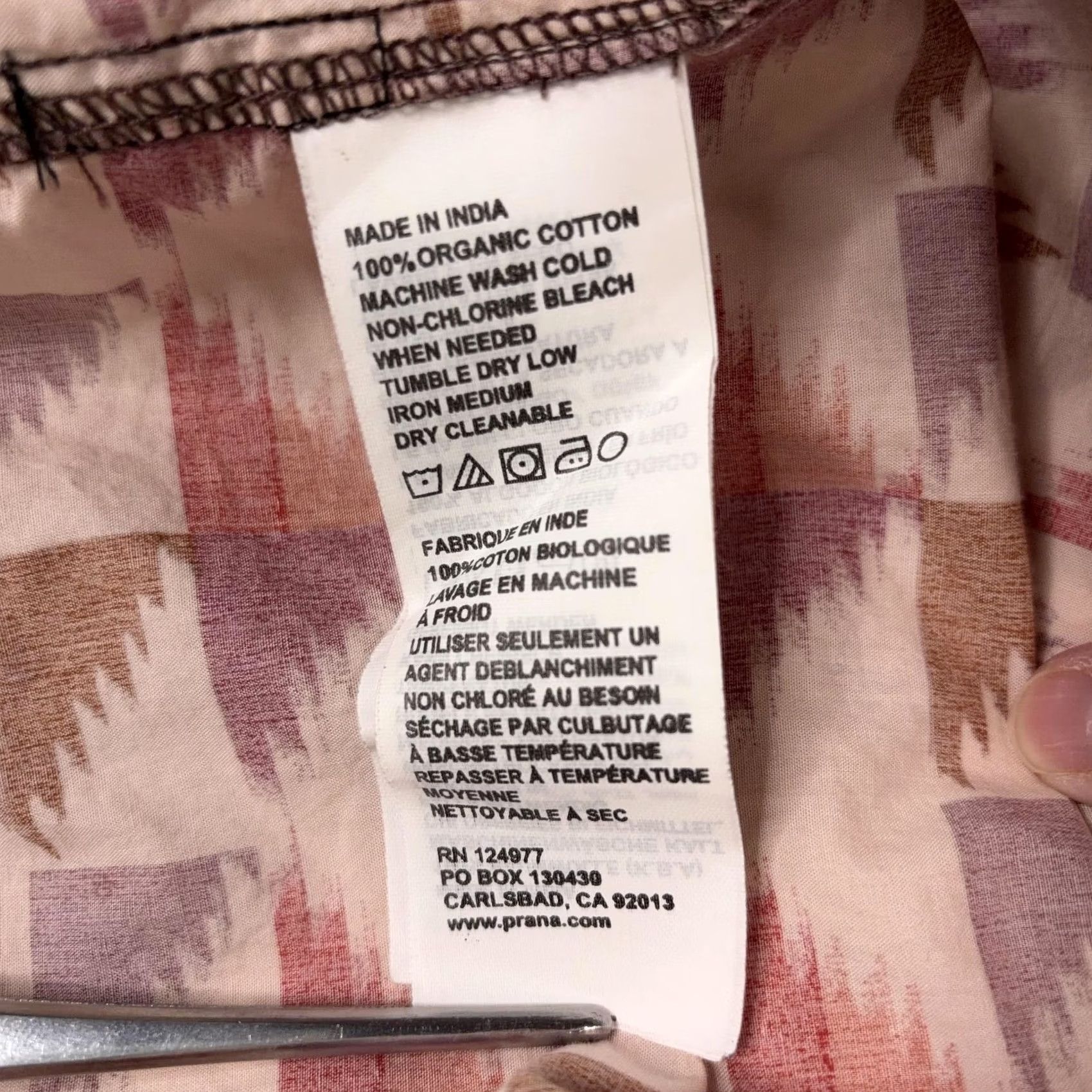 Prana prAna Shirt Men Medium Aztec Geo AOP Southwestern Outdoor Hiking Sustainable Size US M / EU 48-50 / 2 - 5 Thumbnail