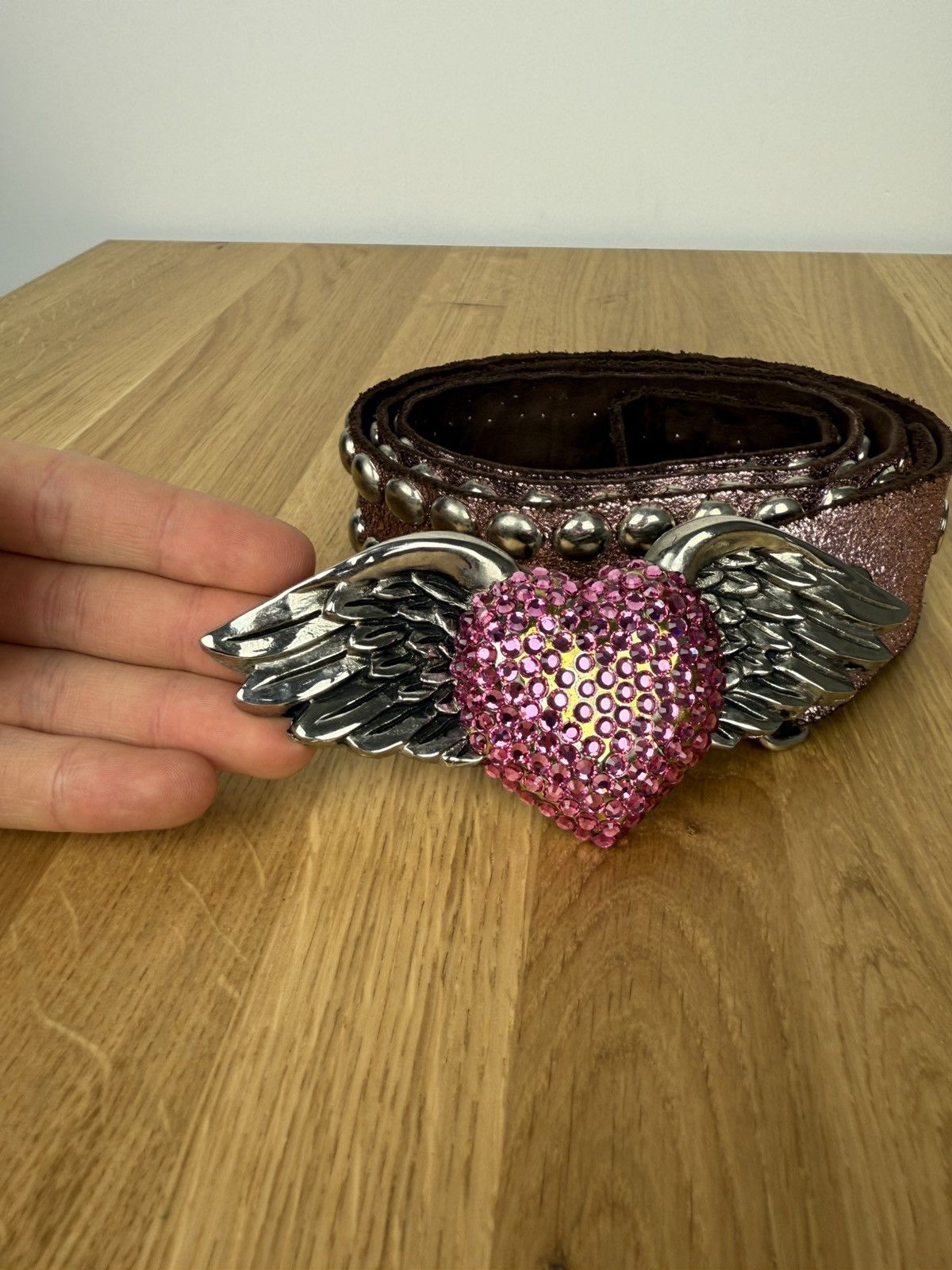 Vintage RARE SISKIYOU BUCKLE VINTAGE HEART BELT OPIUM Y2K STYLE Size 36 - 3 Thumbnail