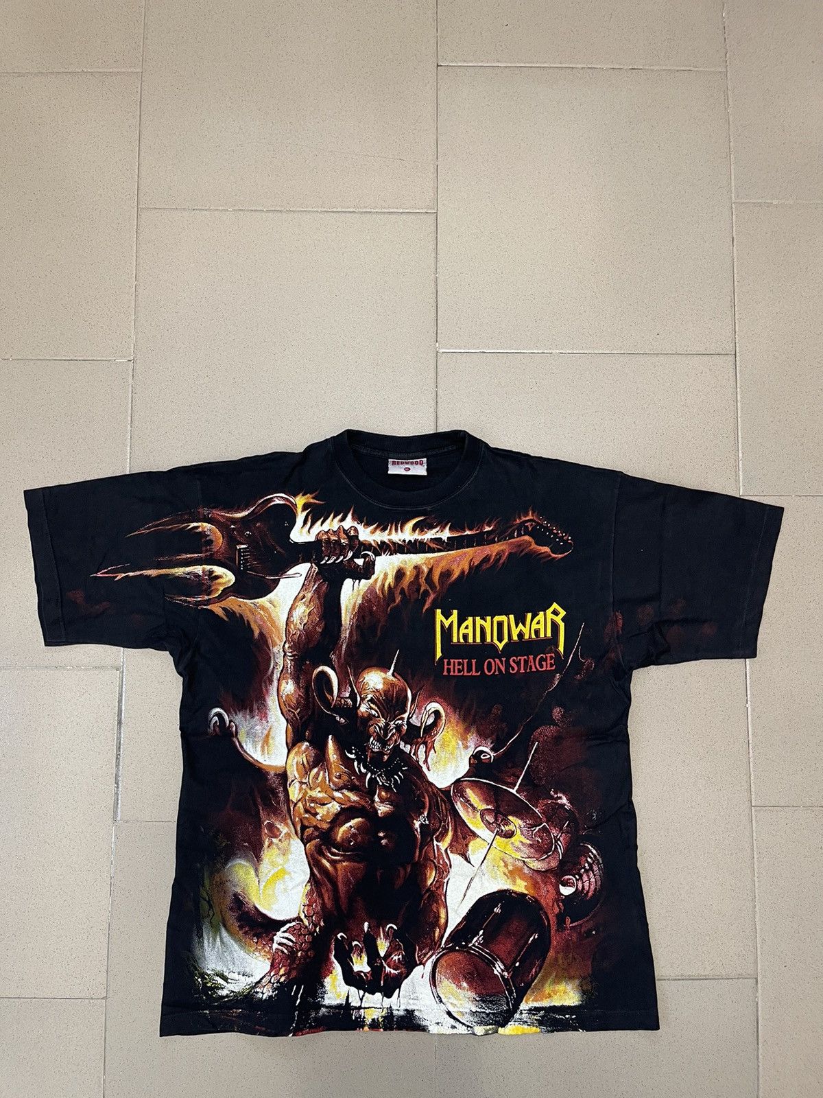 image of Band Tees x Grail 90's Manowar Tee Shirt, Men's (Size XL)