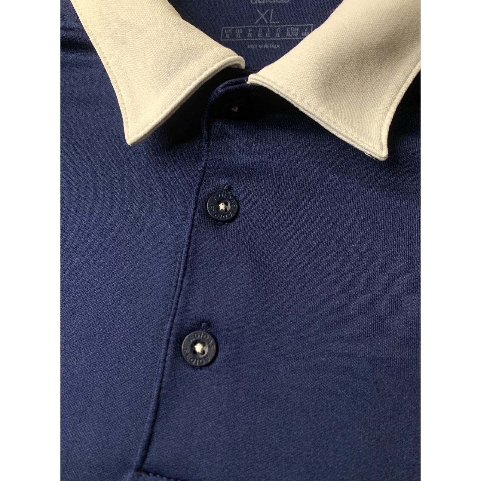 Adidas ADIDAS COLLEGIATE PERFORMANCE POLO SHIRT JERSEY XL Men's Navy Blue and White Training 2020 Size US XL / EU 56 / 4 - 4 Thumbnail