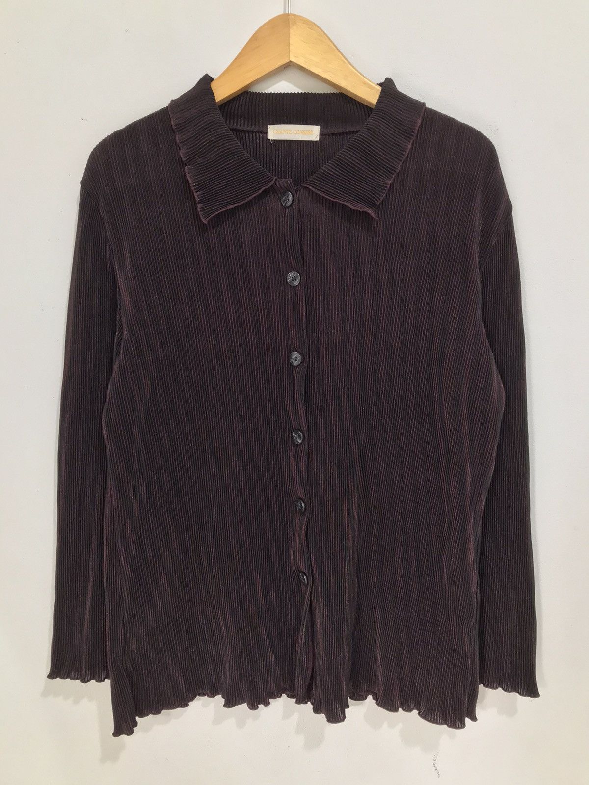 image of Issey Miyake x Yohji Yamamoto Japanese 'chante Consere' Pleated Shirt Issey Style (Size Medium)