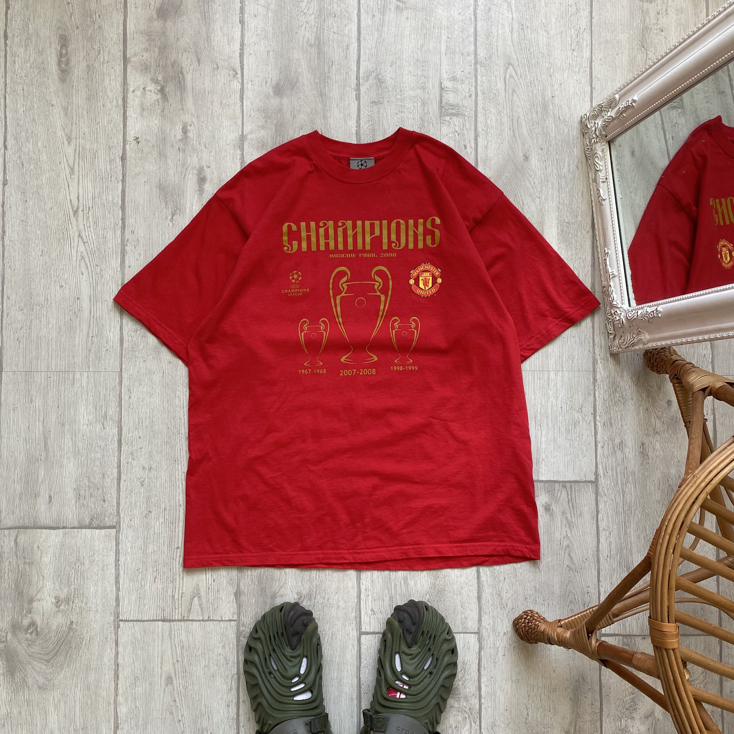 Umbro 🏆Vintage 08s Manchester united champions league Tee UEFA Size US L / EU 52-54 / 3 - 1 Thumbnail