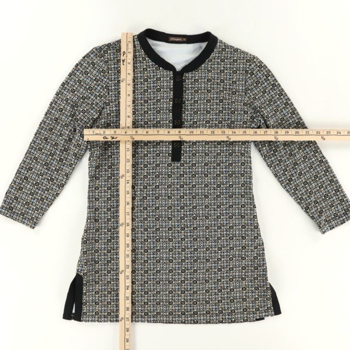 J.McLaughlin J. McLaughlin Shirt Catalina Cloth Tunic Long Sleeve Women's S Multi-Colored All Over Print Crew Neck Shirt Womens S Size S / US 4 / IT 40 - 3 Thumbnail