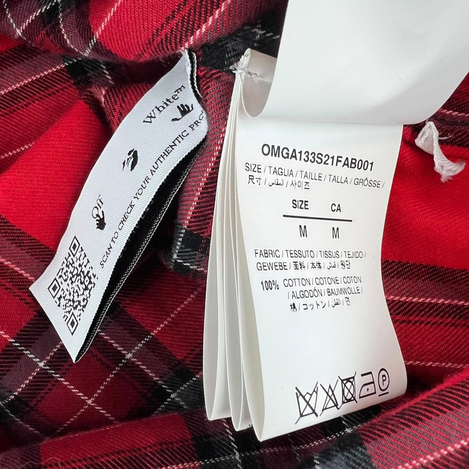 Off-White Off-White Red Plaid Shirt Size US M / EU 48-50 / 2 - 4 Thumbnail