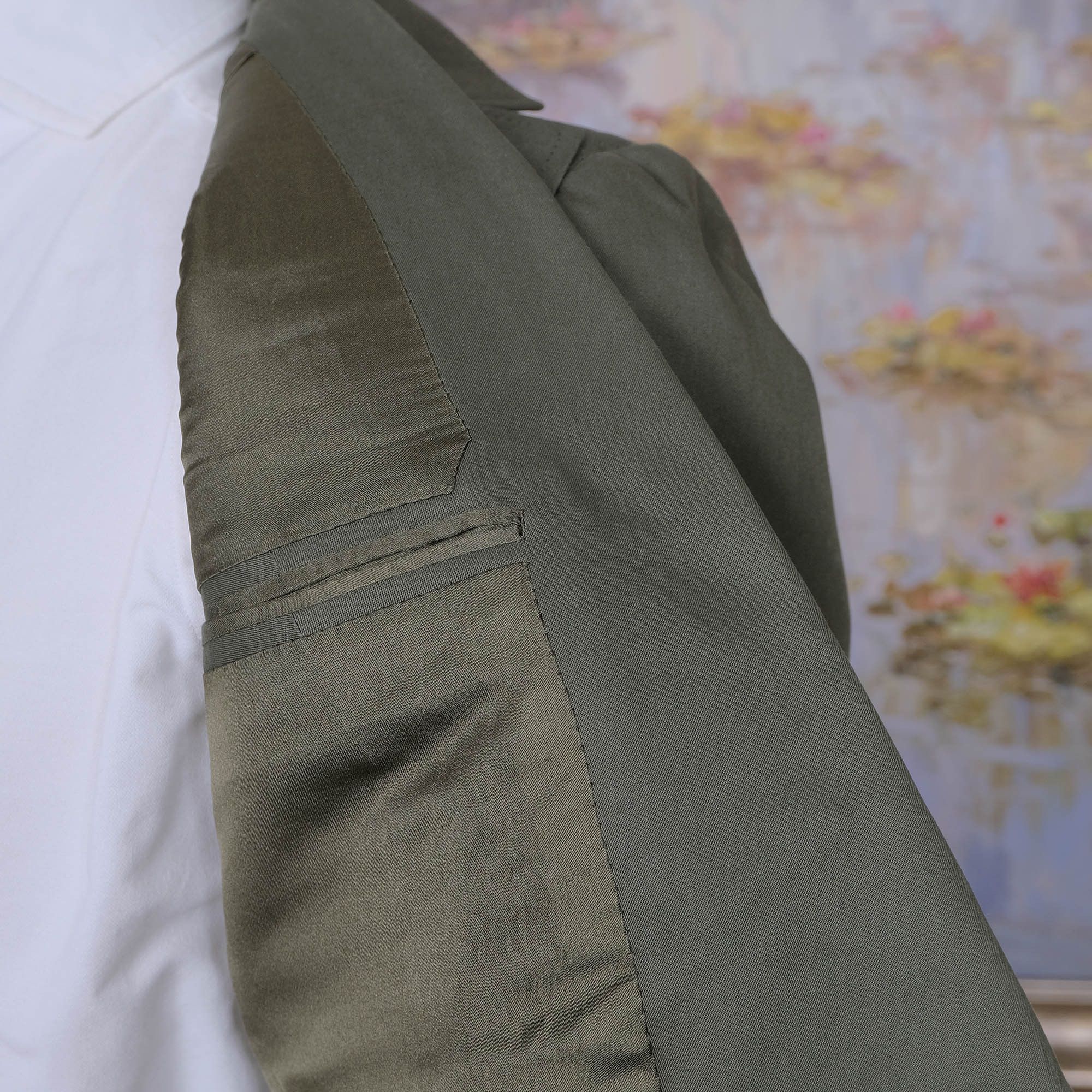 Vintage Caraceni, green jacket, size 36UK, for designer Valentino Size 36R - 4 Thumbnail