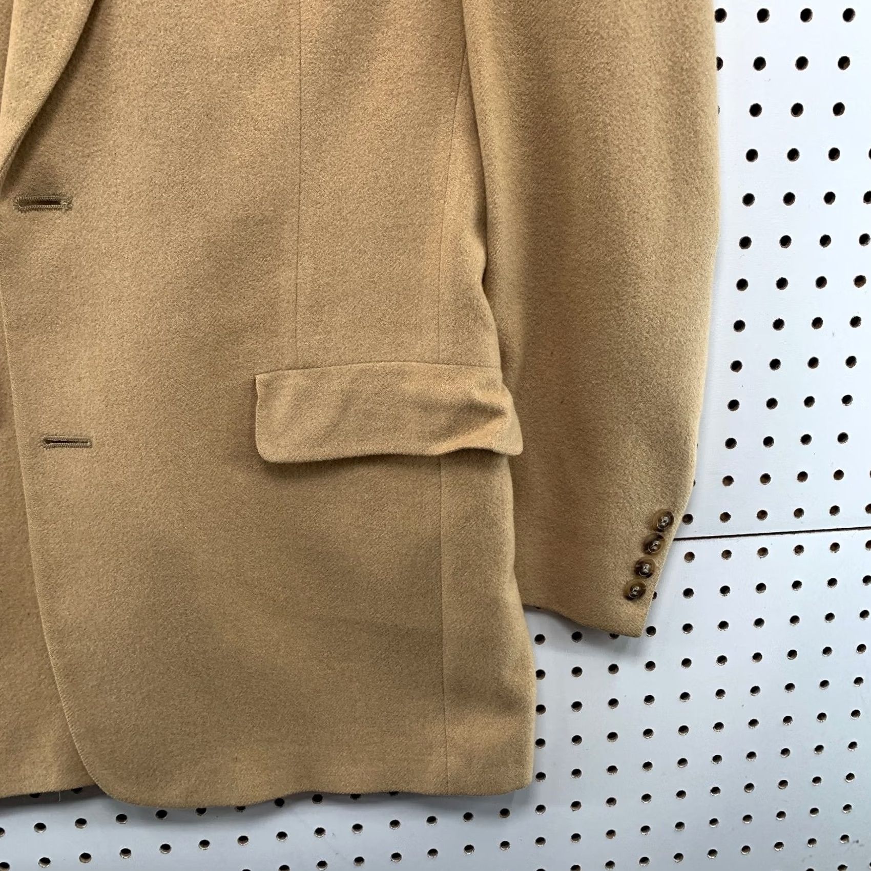 Hart Schaffner Marx Hart Schaffner Marx Camel Hair Blazer 42L Tan Sport Coat USA Made Mens Jacket Size 42R - 6 Thumbnail