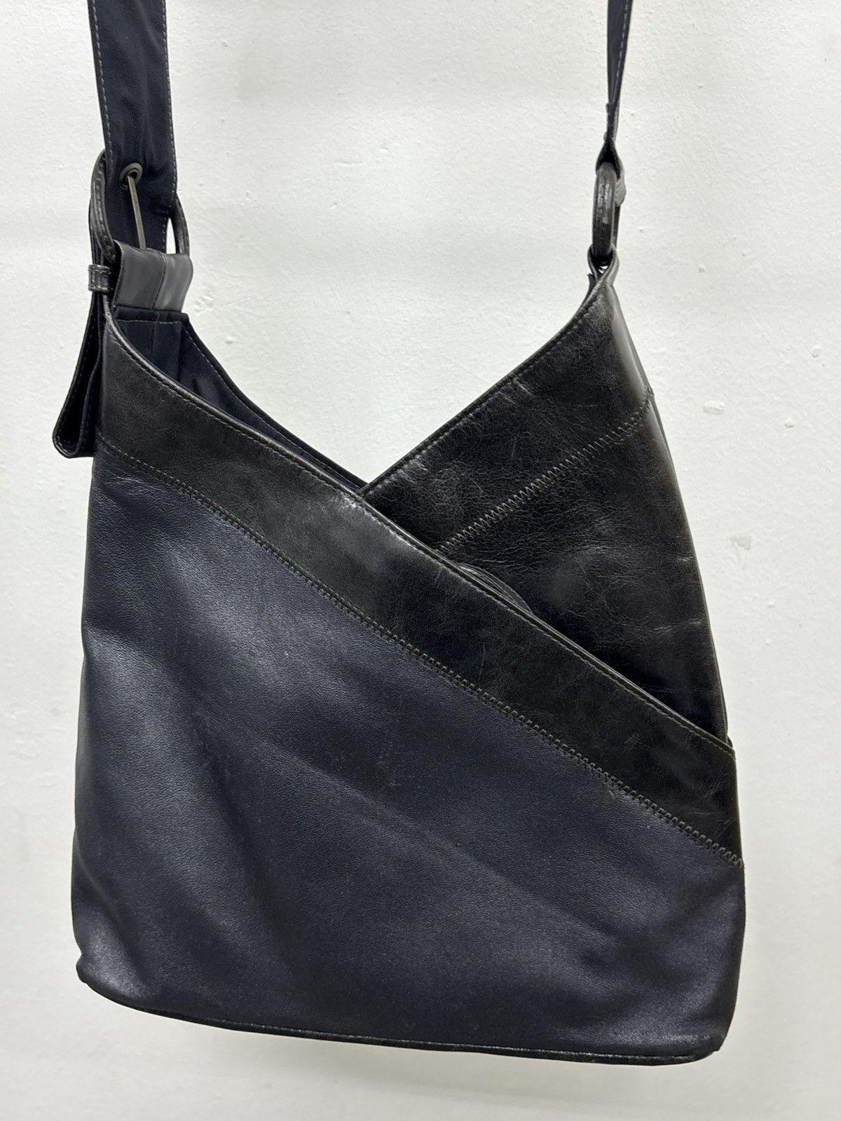 If Six Was Nine Vintage Asymmetrical Leather Bag 💼 Size ONE SIZE - 3 Thumbnail