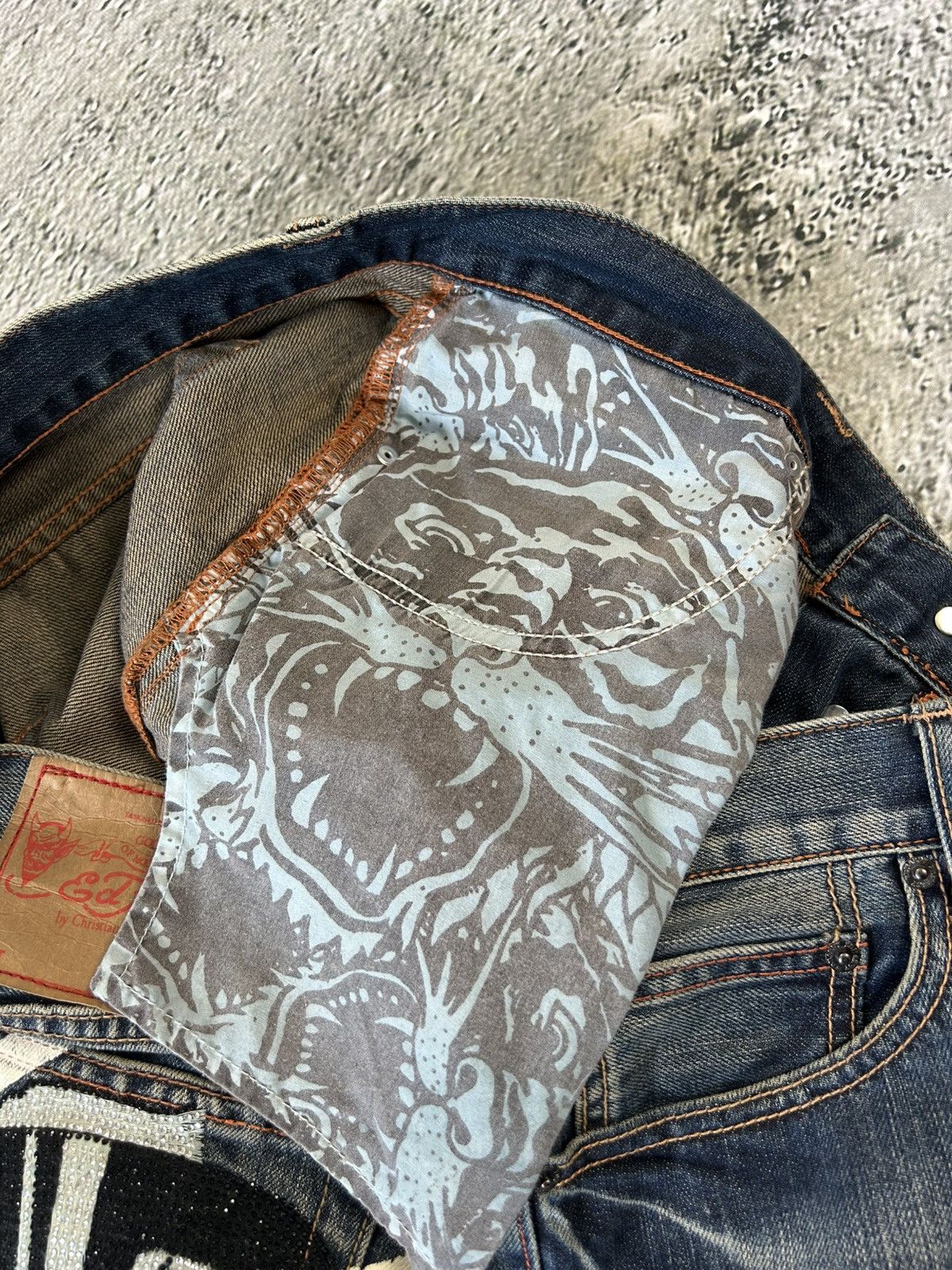 Christian Audigier Ed Hardy Christian Audigier vintage jeans big logo pants Size US 36 / EU 52 - 11 Thumbnail