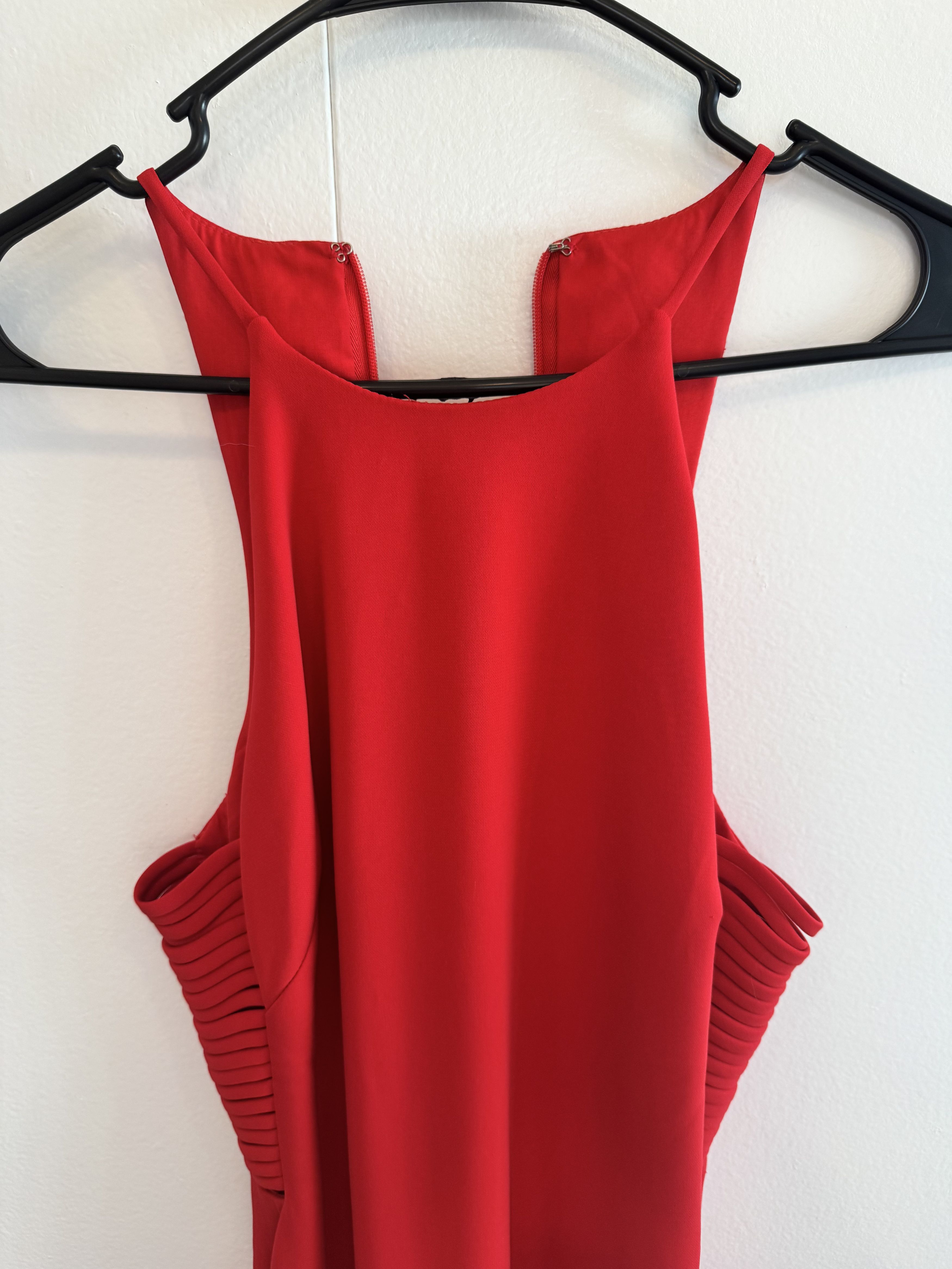 Badgley Mischka Badgley Mischka Collection red halter evening gown. Size XS / US 0-2 / IT 36-38 - 11 Thumbnail