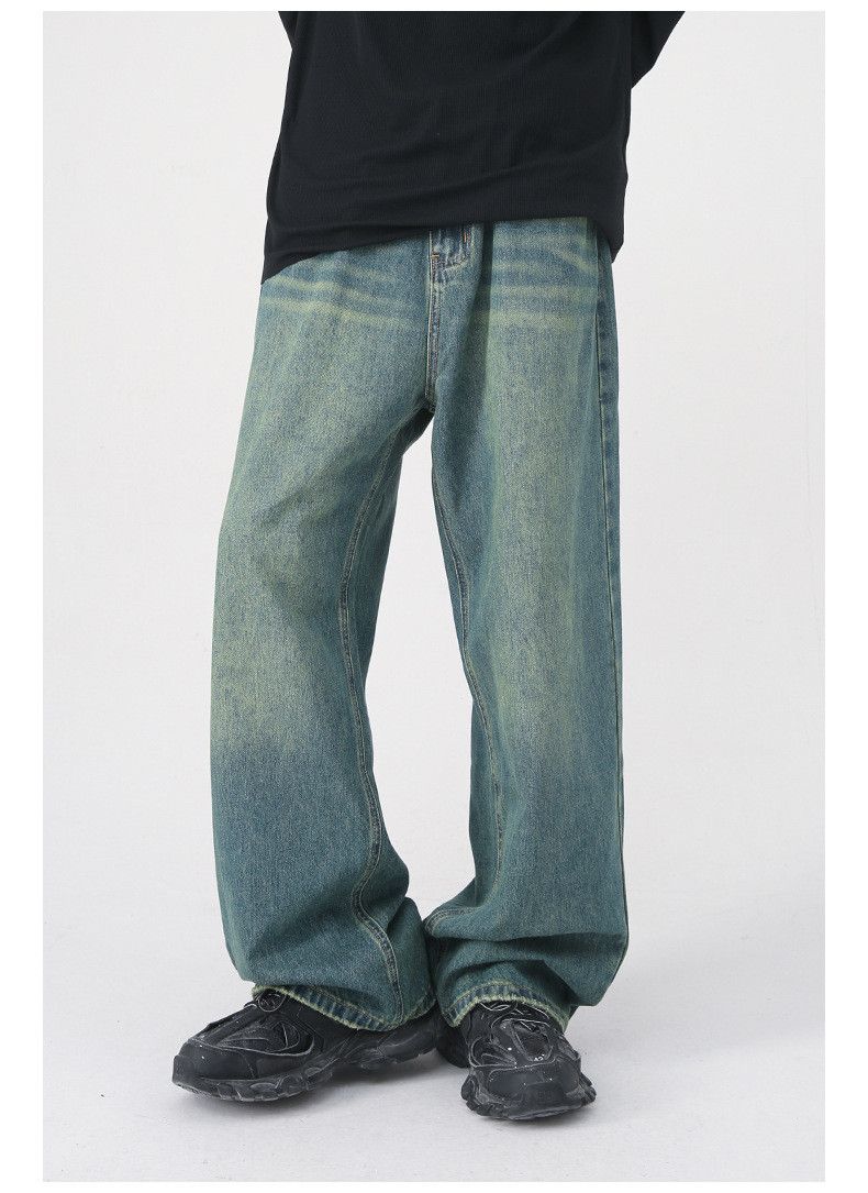 Japanese Brand × Jean Men's distressed vintage washed wide-leg jeans Size US 32 / EU 48 - 2 Thumbnail