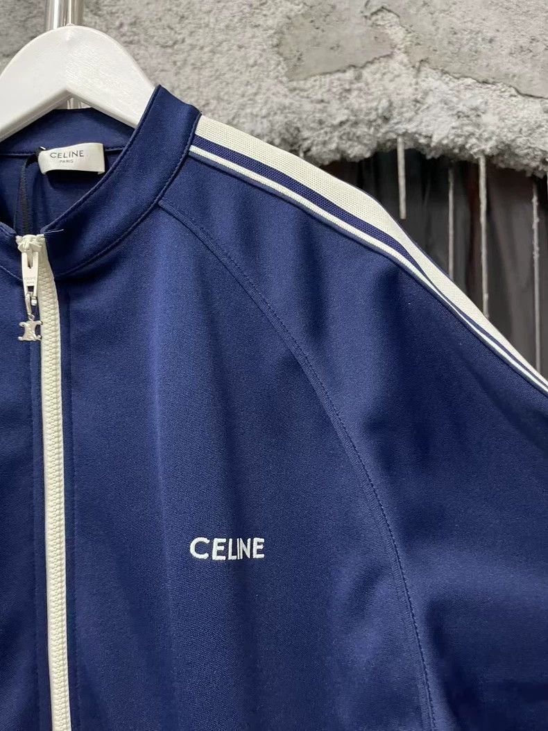 Celine Celine Deep Blue Zipper Jacket Outerwear Size US S / EU 44-46 / 1 - 6 Thumbnail