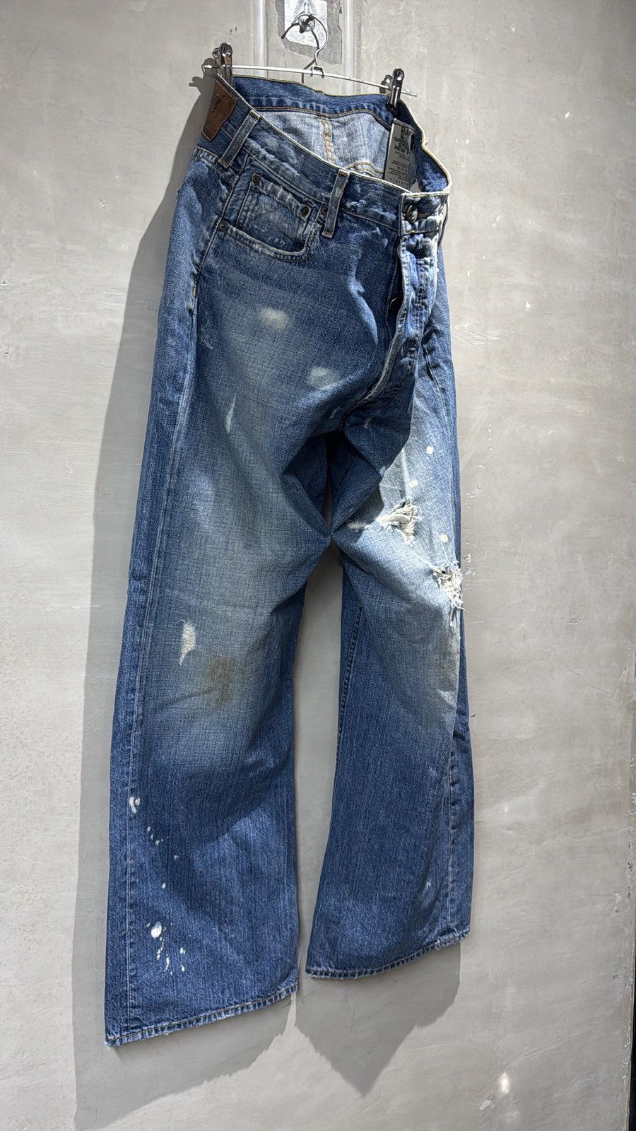 Ruehl No. 925 Ruehl 925 Distressed Boot Cut Paint Splatter Denim Jeans Size US 35 - 1 Thumbnail