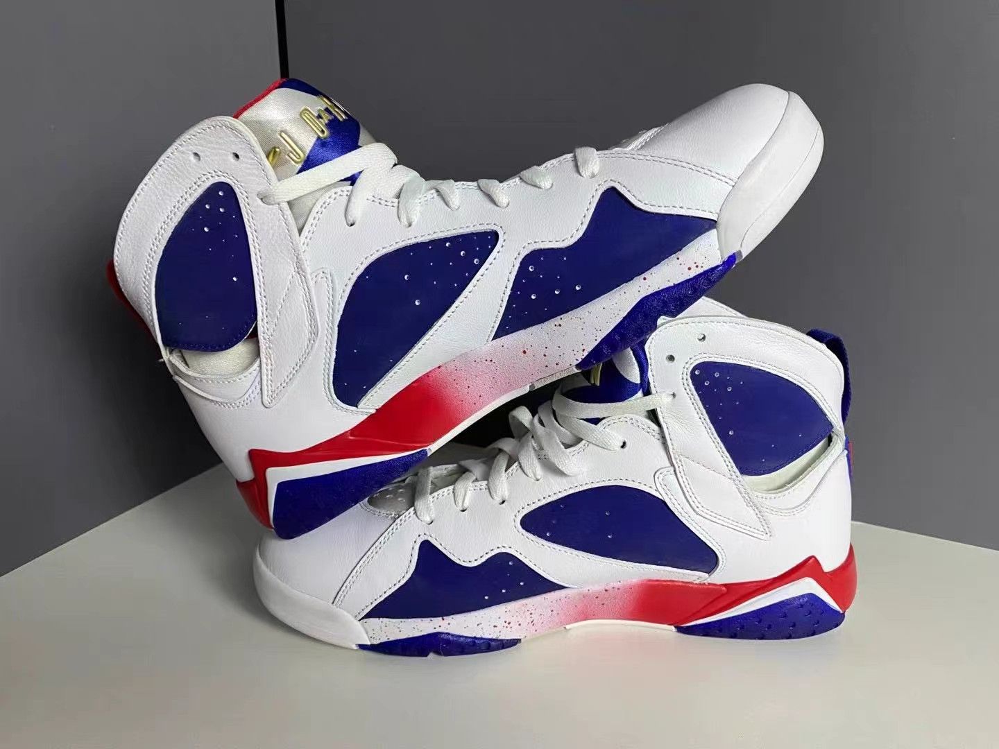 Jordan Brand Air Jordan 7 Retro New Olympic White Blue K15 Size US 10 / EU 43 - 5 Thumbnail