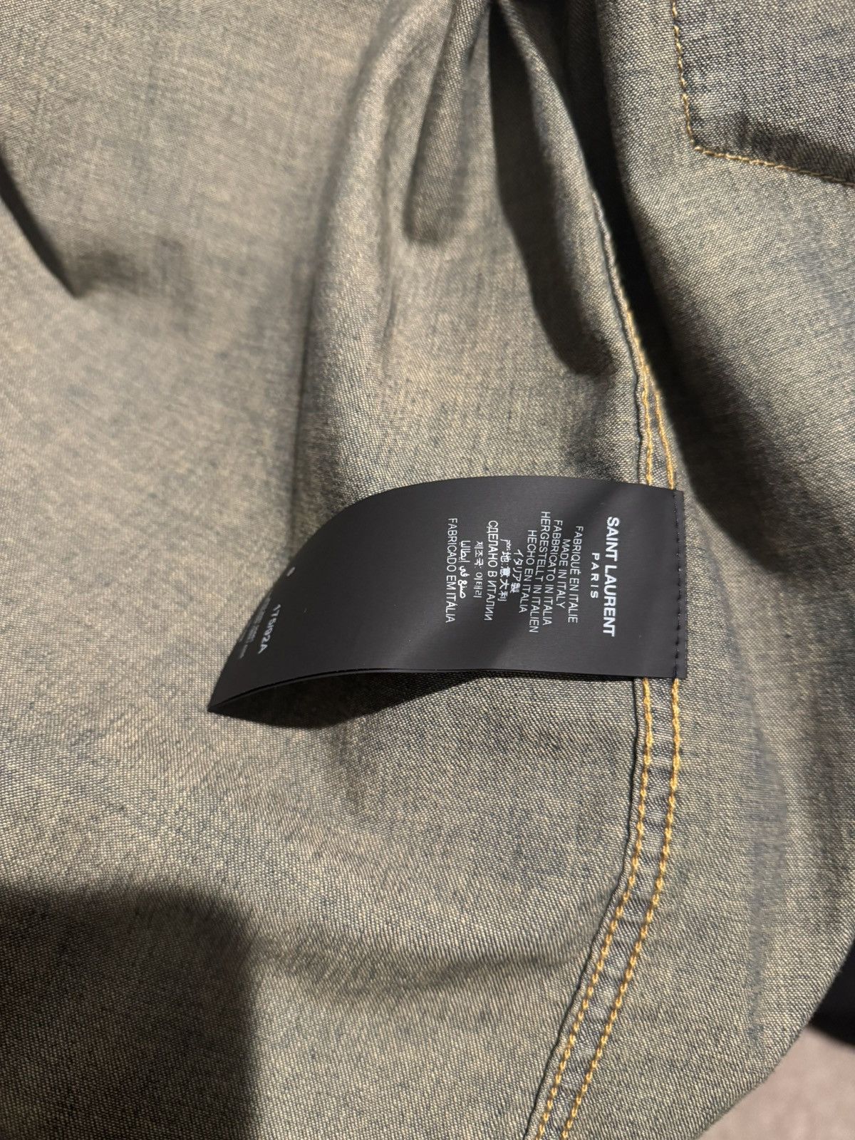 Saint Laurent Paris Saint Laurent Paris Mudwash Shirt Size US S / EU 44-46 / 1 - 5 Thumbnail