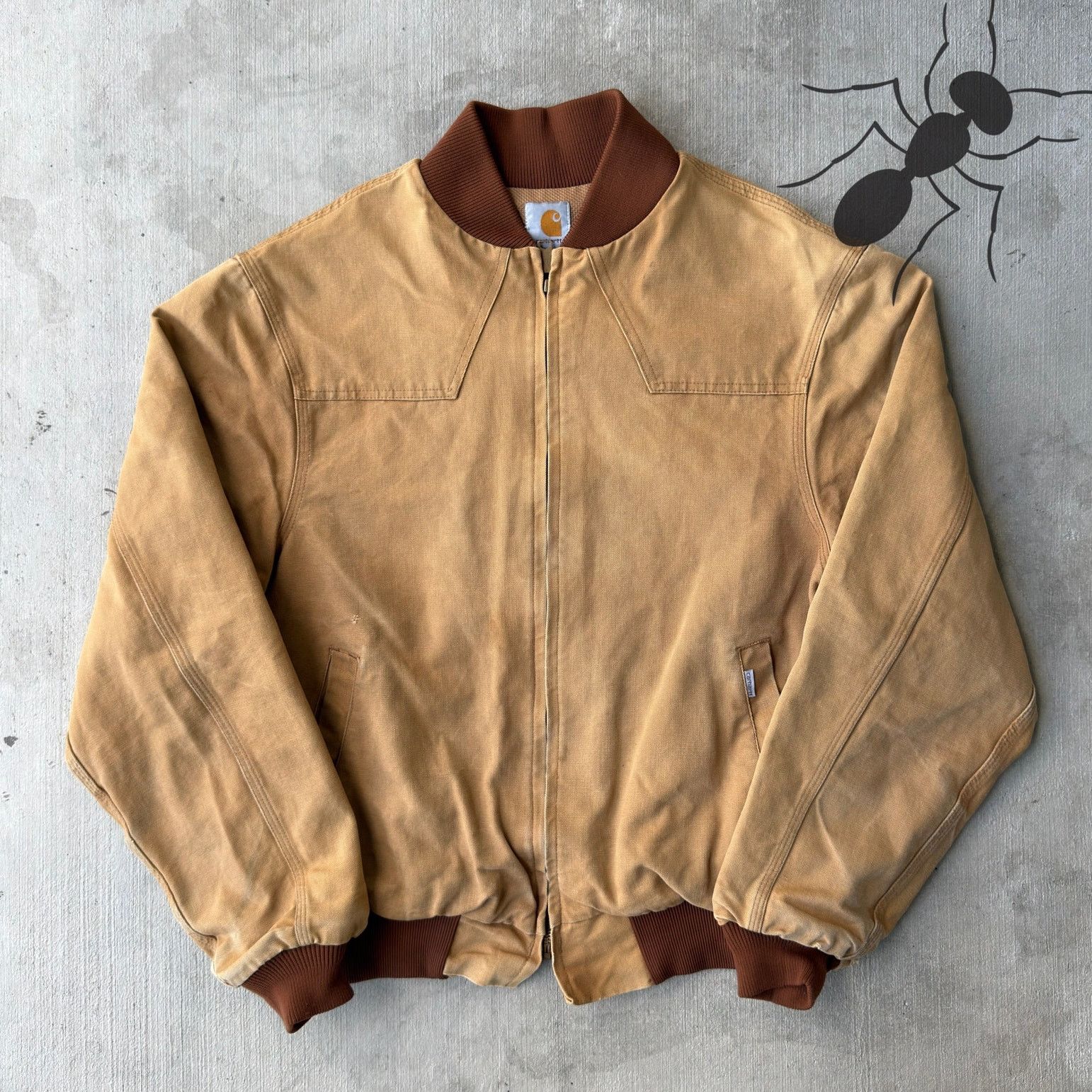 Carhartt × Vintage Vintage Y2K Carhartt brown Santa Fe work wear jacket Size US L / EU 52-54 / 3 - 1 Thumbnail