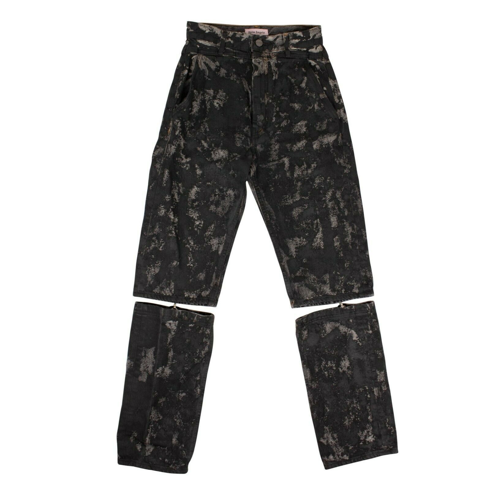 image of Palm Angels Gray Paint Jean Pants Size 26, Women's