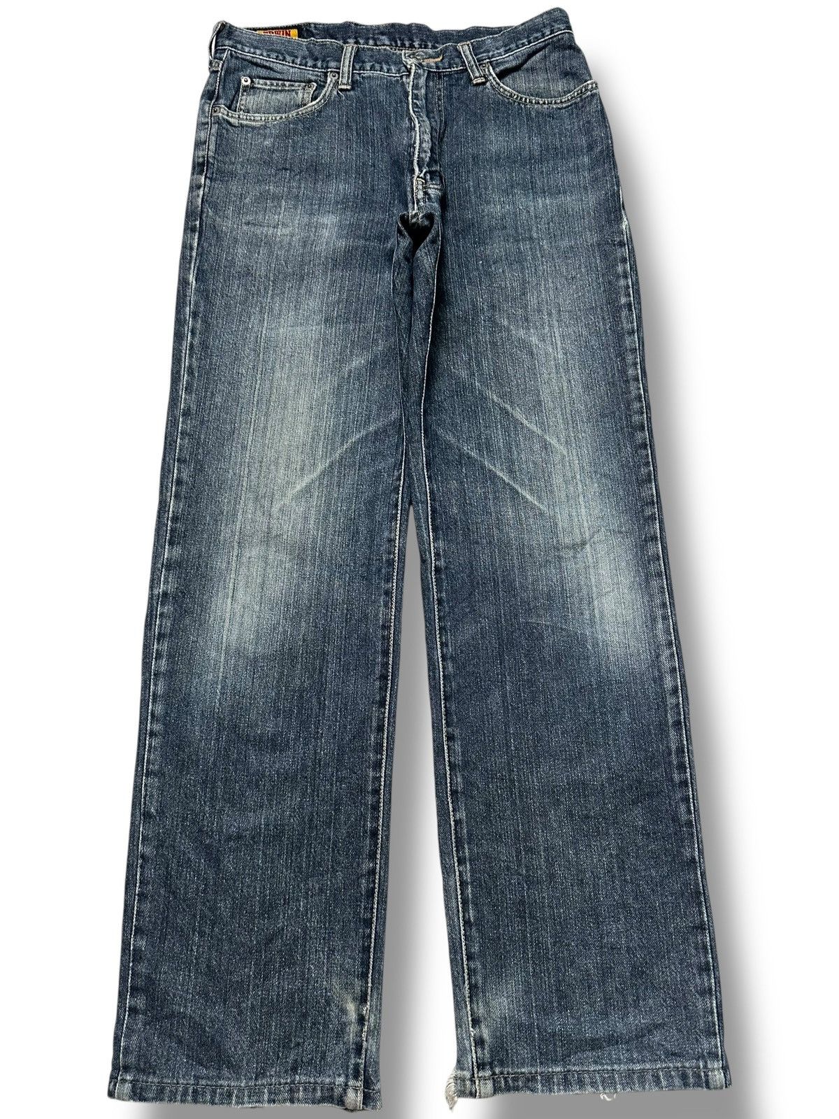 Rare Edwin Vintage Orange Tab Straight Loose and Faded Wash