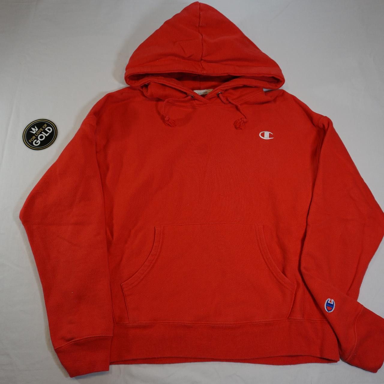 Champion Champion Reverse Weave red hoodie / sweater Size L / US 10 / IT 46 - 1 Thumbnail