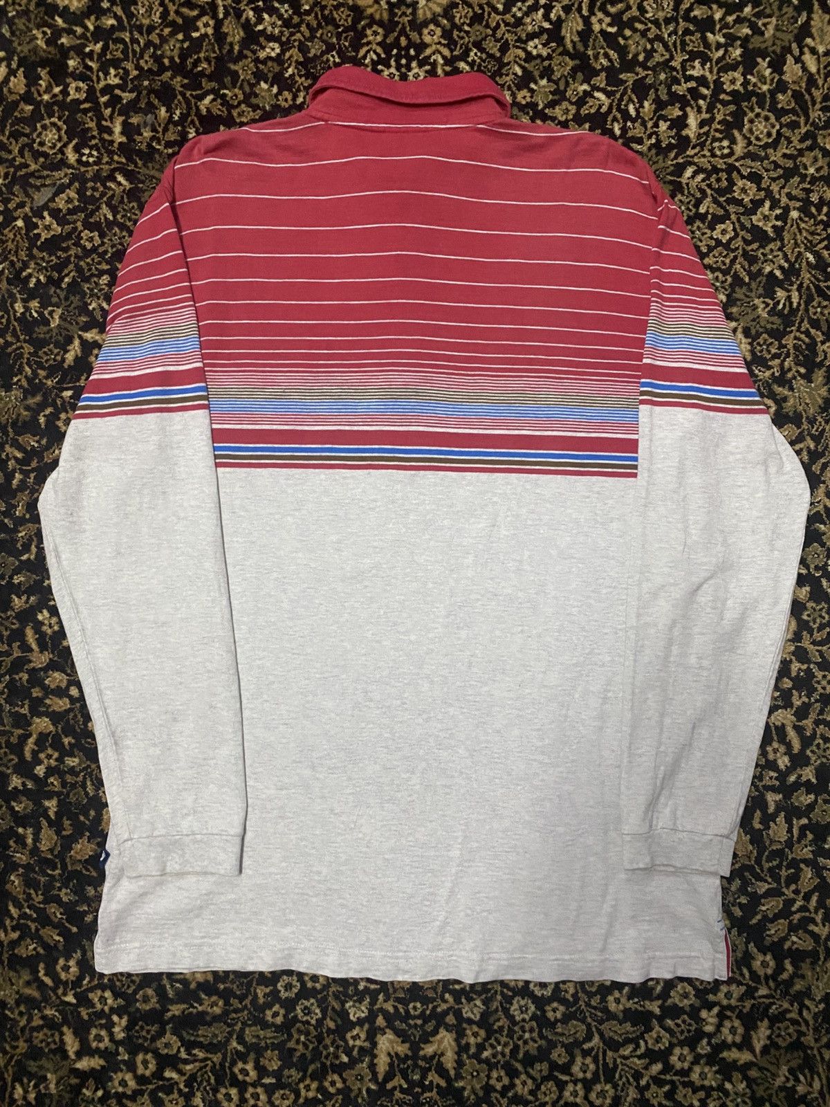 Hang Ten × Vintage Vintage Hang Ten Polo Shirt Blue Label Tag Wooden Button Size US L / EU 52-54 / 3 - 3 Thumbnail