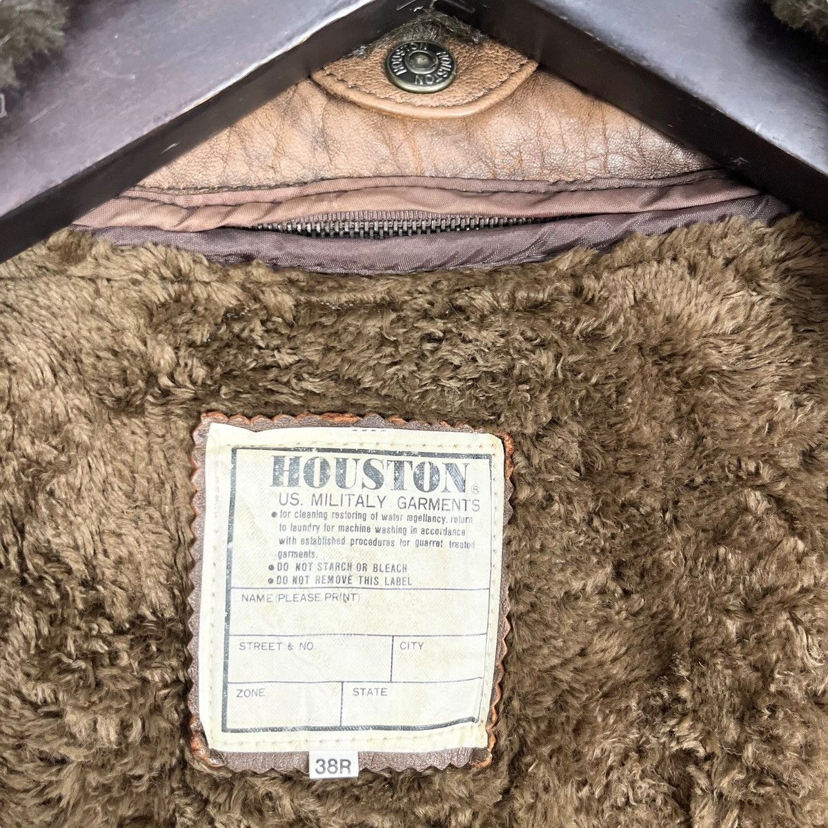 Vintage Vintage Houston US Military Garment Flight Leather Jacket Size US M / EU 48-50 / 2 - 8 Thumbnail