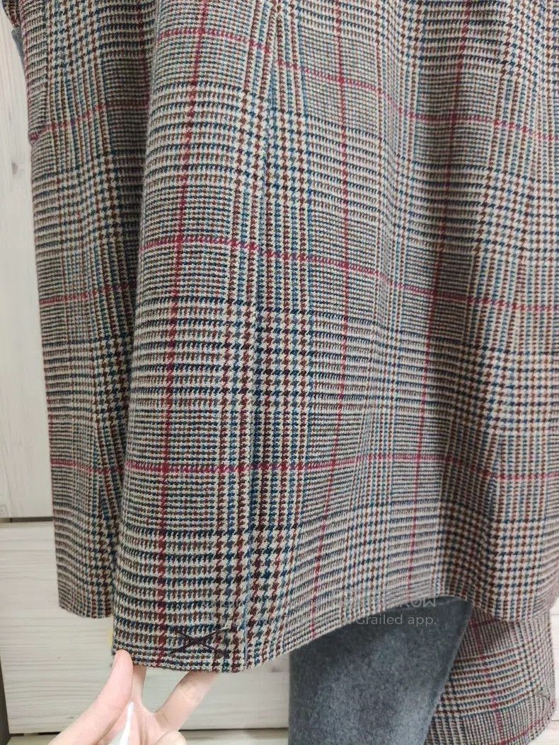 Vivienne Westwood Vivienne Westwood Houndstooth Double-Faced Wool Cloak Coat Size S / US 4 / IT 40 - 6 Thumbnail