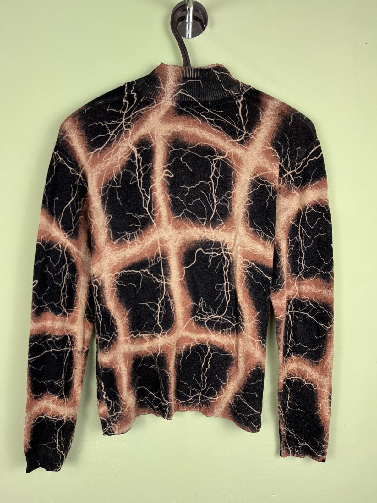 Vintage Vintage 90s Lightning Turtleneck sweater printed avantgarde Size S / US 4 / IT 40 - 3 Thumbnail