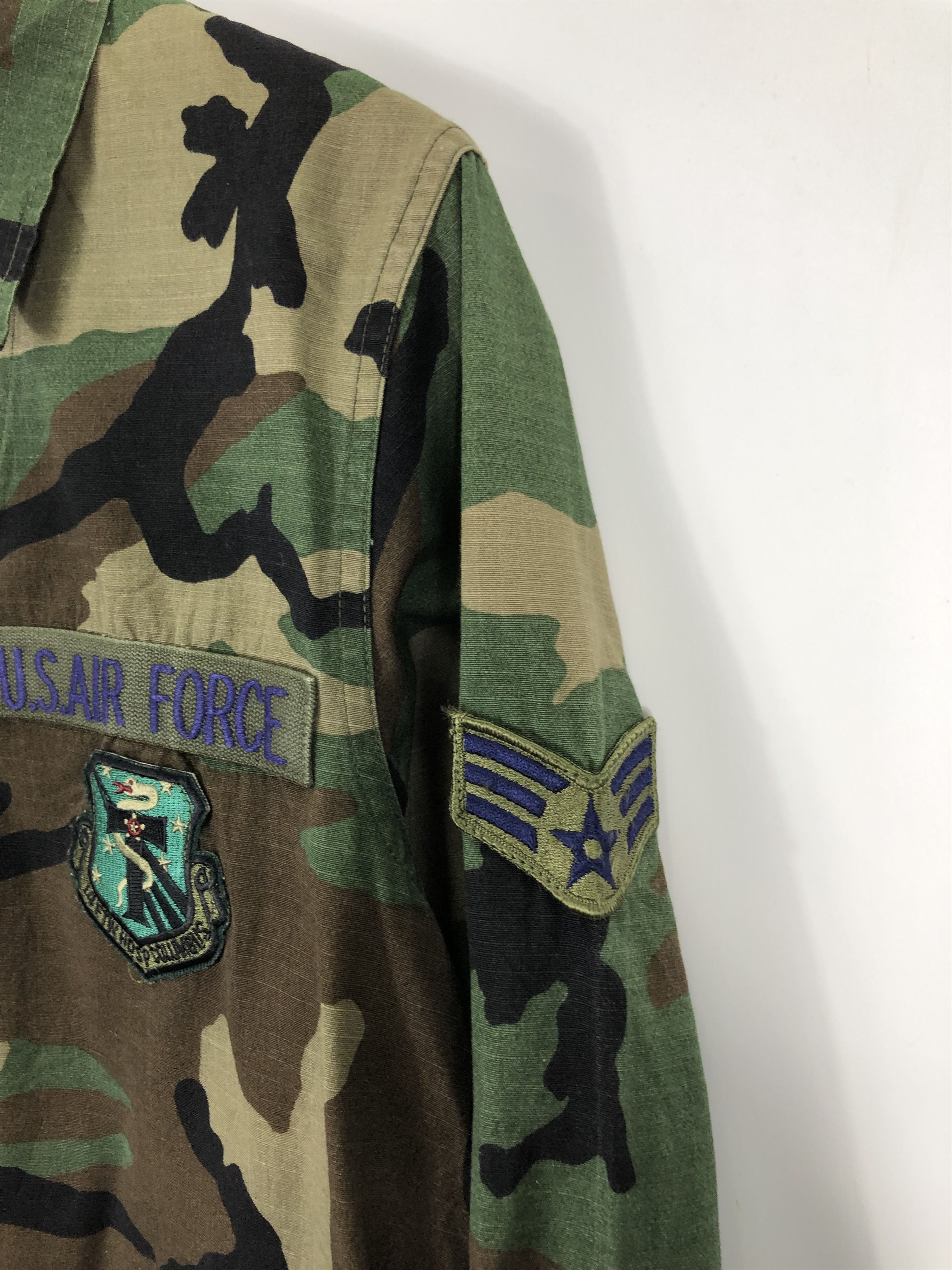 Vintage Vintage Us Air Force Camo Denim Jacket J0664 Size US M / EU 48-50 / 2 - 9 Thumbnail