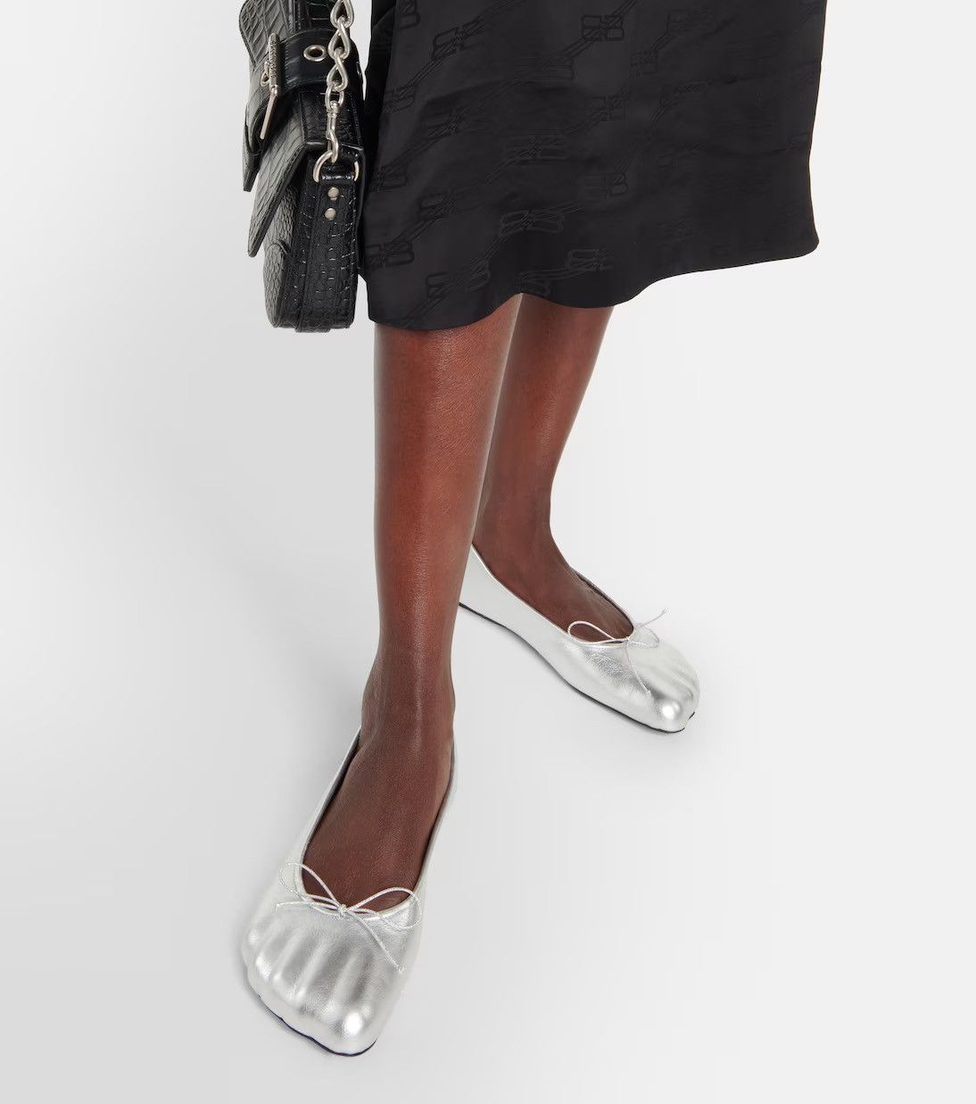Balenciaga Balenciaga Fetish Metallic Ballerina Flat Size US 7.5 / IT 37.5 - 6 Thumbnail