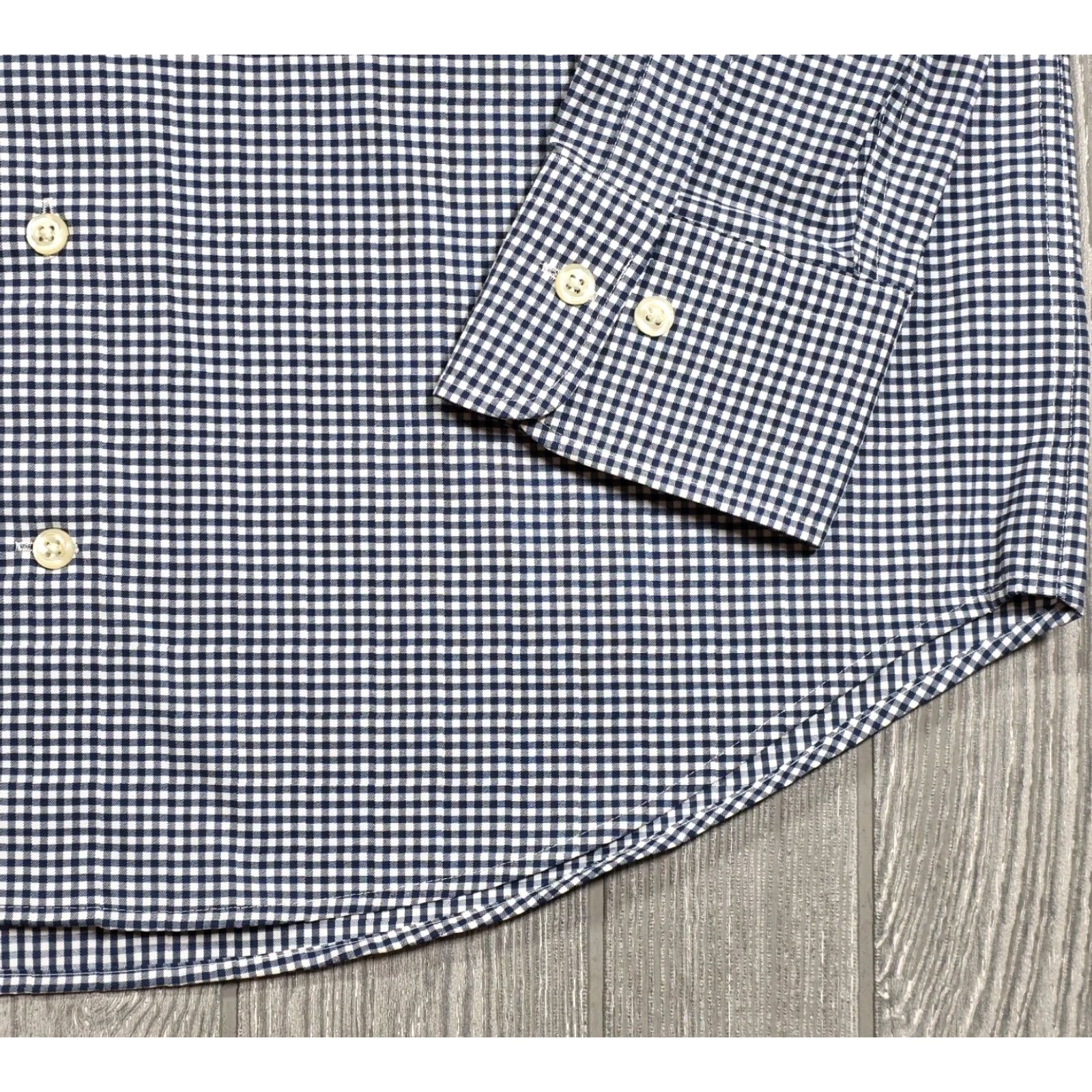 Peter Millar PETER MILLAR Performance Button Up Shirt Baltusrol Golf Club L Blue Mini Check Shirt Regular Mens L Blue Peter Millar Summer Comfort Size US L / EU 52-54 / 3 - 4 Thumbnail