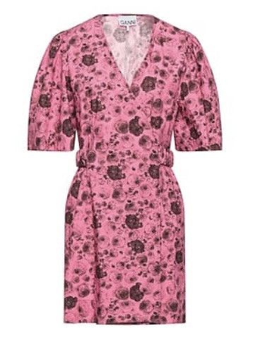 Ganni Ganni Smoking Rose Mini Dress Shocking Pink Size XS / US 0-2 / IT 36-38 - 2 Thumbnail