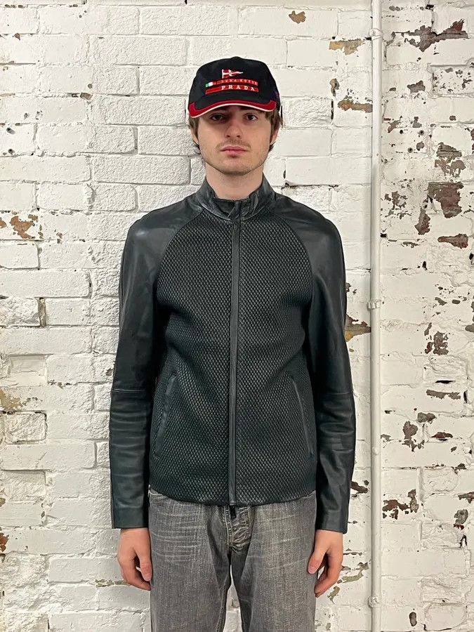 Emporio Armani AW2018 Emporio Armani Grained Hybrid Leather Jacket Size US S / EU 44-46 / 1 - 2 Thumbnail