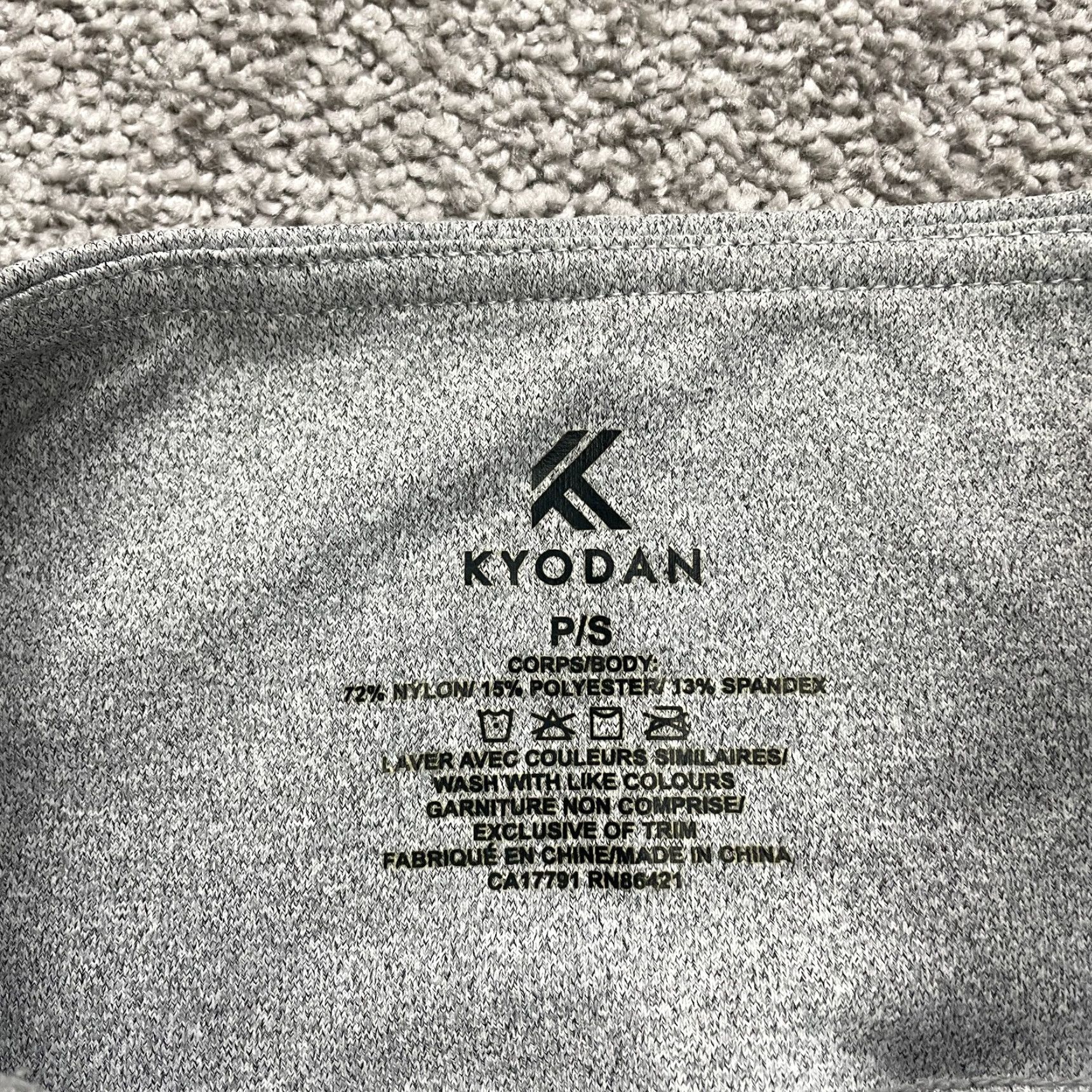 Kyodan VINTAGE Kyodan Compression Leggings Women Small Gray High Rise Pocket Active 24x25.5 Size 28" / US 6 / IT 42 - 7 Thumbnail