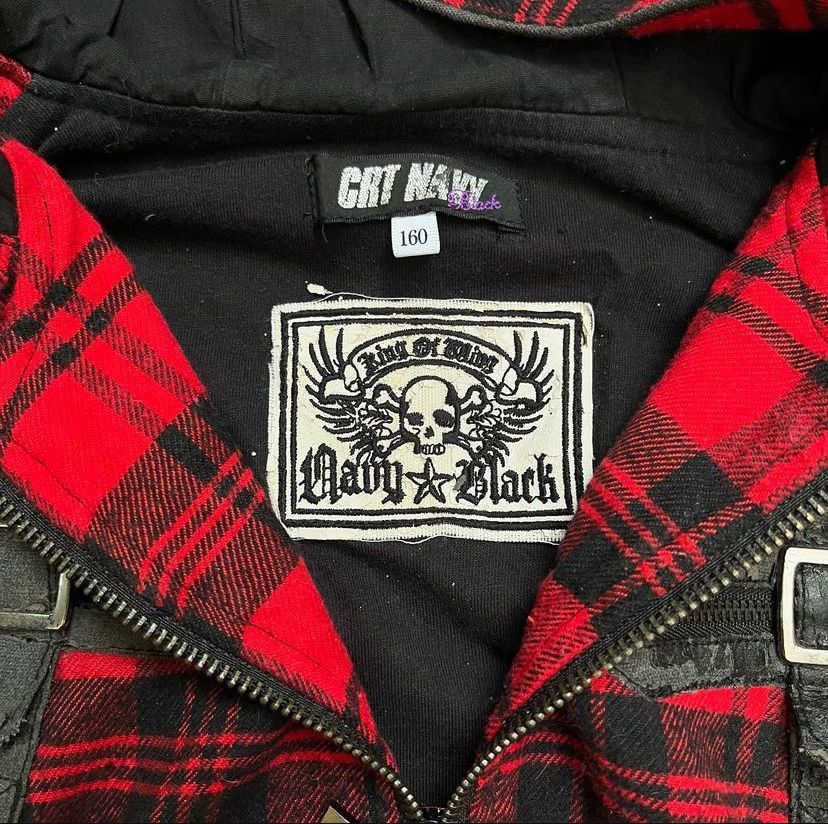 If Six Was Nine × Japanese Brand × Le Grande Bleu (L.G.B.) Crt navy black tartan ziphood Size US S / EU 44-46 / 1 - 3 Thumbnail