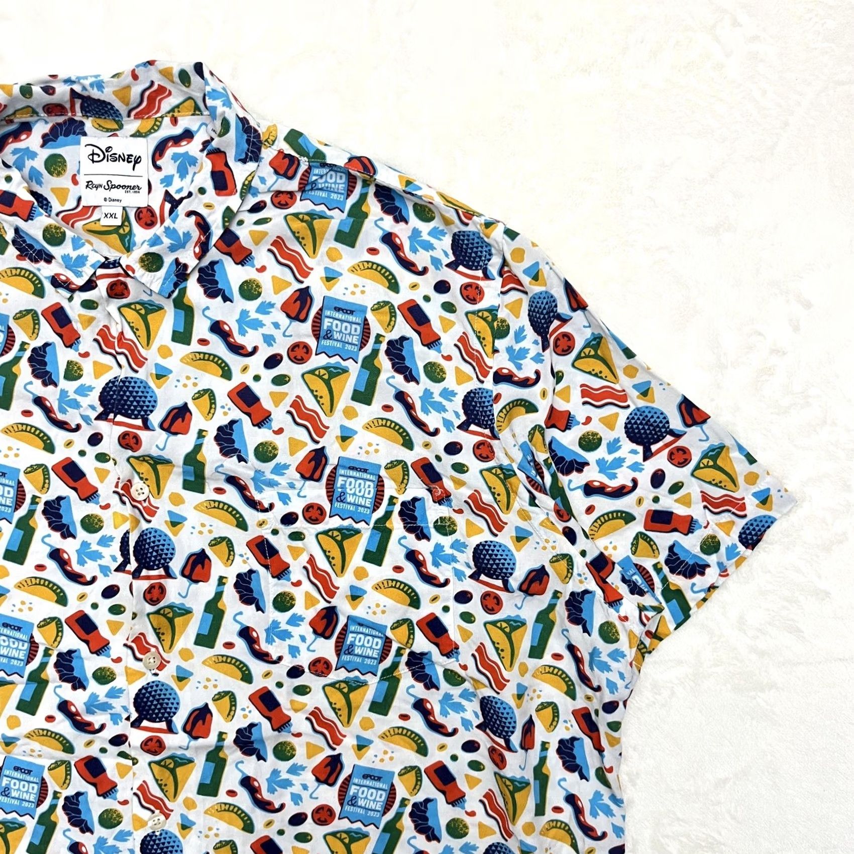 Reyn Spooner Disney Reyn Spooner Shirt Mens 2XL Epcot Food Wine Festival 2023 Button Up Size US XXL / EU 58 / 5 - 3 Thumbnail