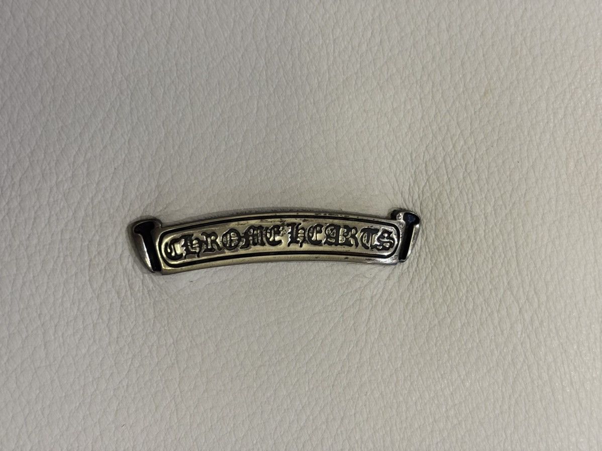 Chrome Hearts Ebony Wood & white leather rack with full cross patches Size ONE SIZE - 3 Thumbnail
