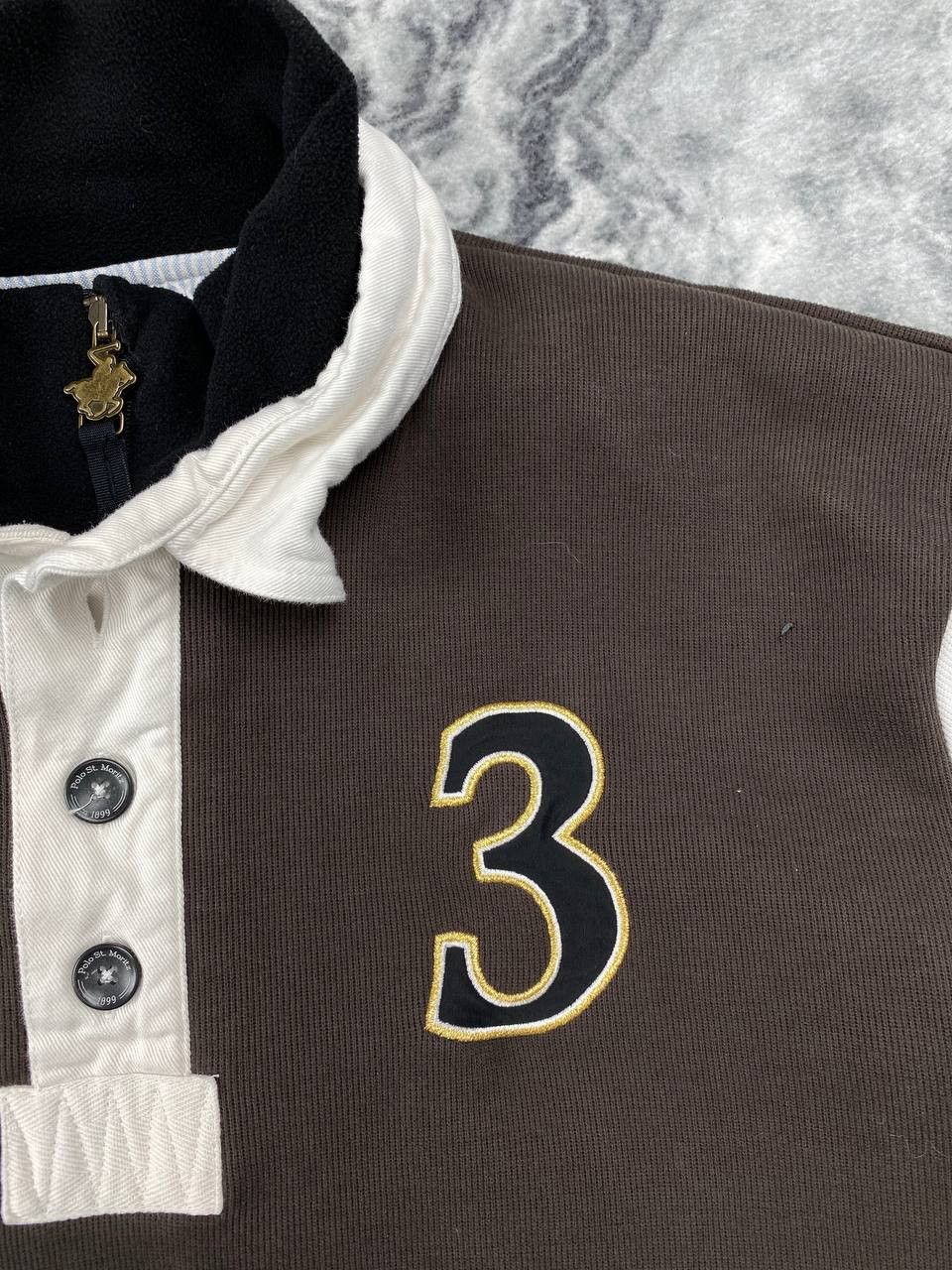 Vintage Polo Club St Moritz Switzerland Rugby Polo Windstopper Size US XL / EU 56 / 4 - 3 Thumbnail