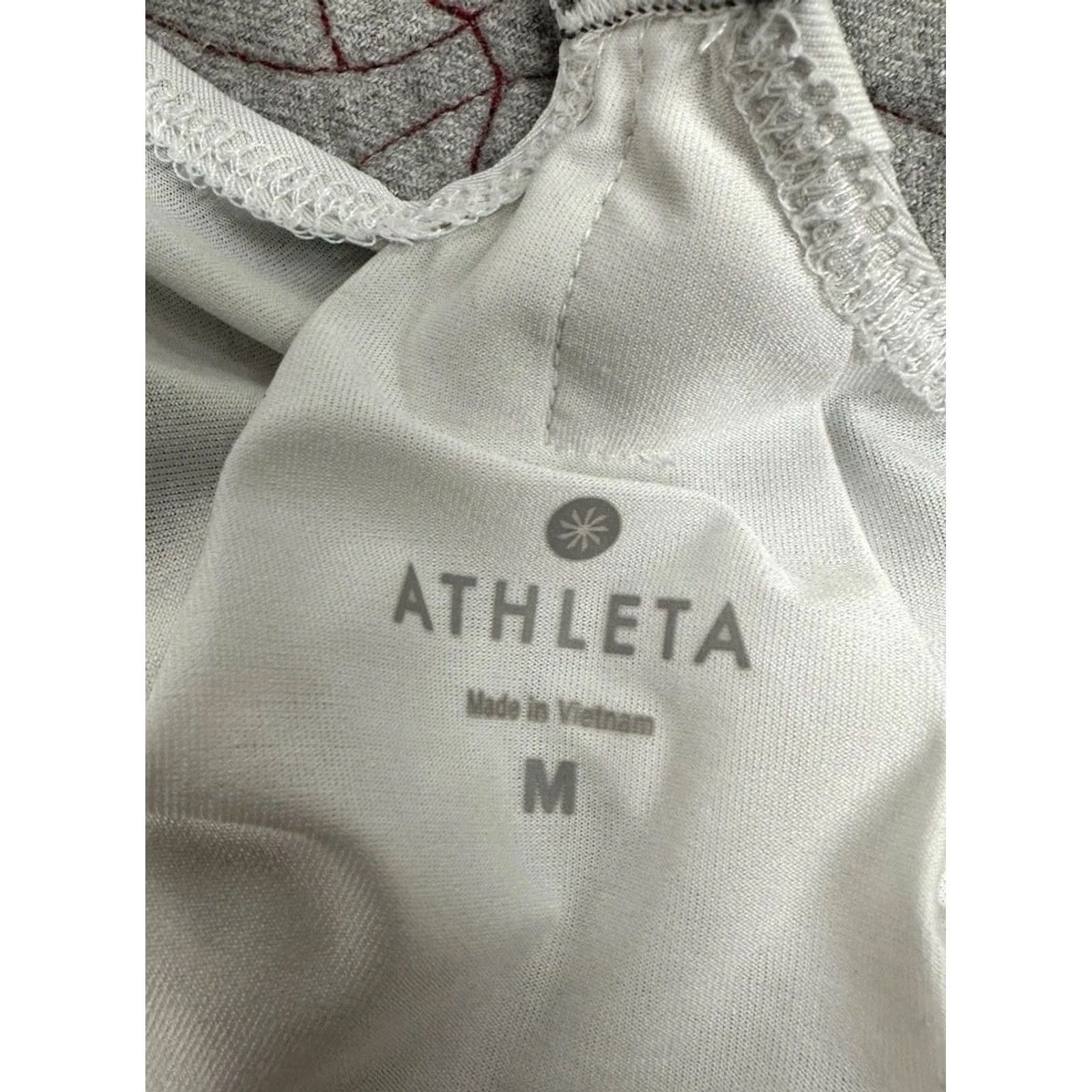 Athleta Athleta Tank White Racer T-Back Medium Women M Activewear Shirt Bind– Size M / US 6-8 / IT 42-44 - 4 Thumbnail