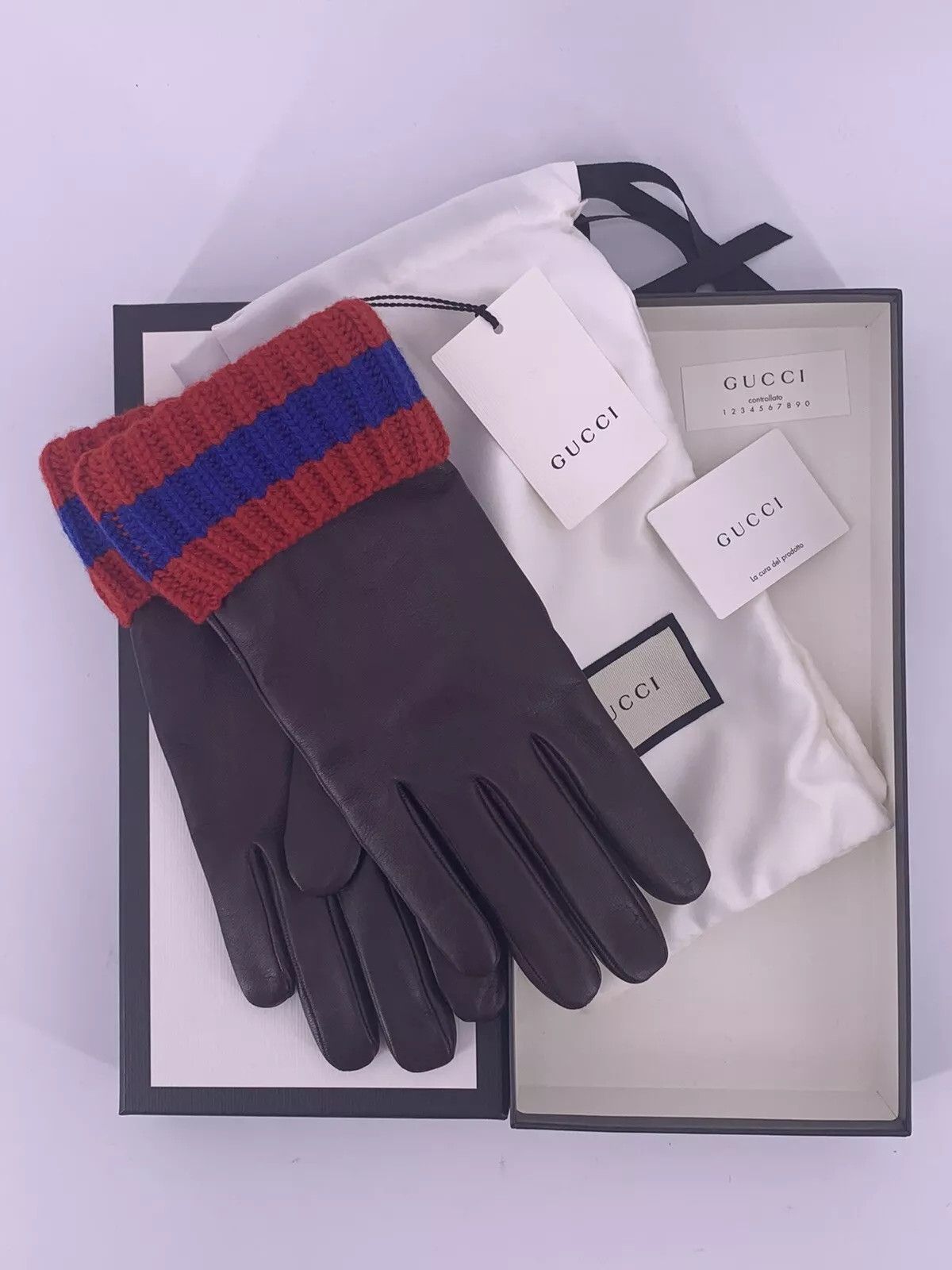 Gucci new Gucci Gloves Size-10-L -432307 Size ONE SIZE - 2 Thumbnail